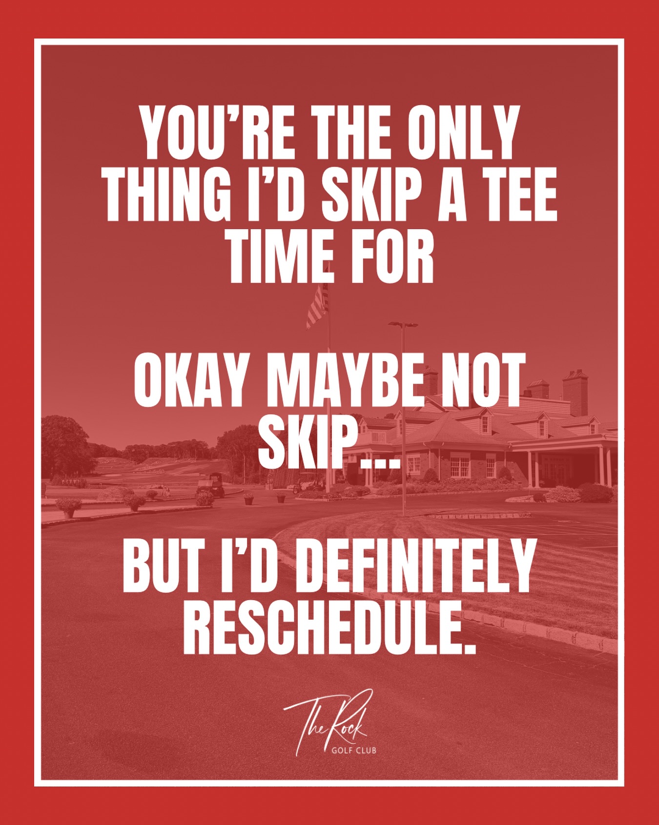 The best relationships understand two things:
love always comes first…
and tee times can always be rescheduled. ⛳❤️
Wishing you a Valentine’s Day filled with both.
— The Rock Golf Club