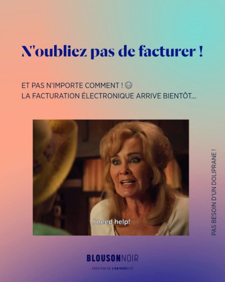 Vous repoussez la facturation parce que :
😬 les tâches administratives vous ennuient,
🤯 parler d’argent vous met mal à l’aise,
😱 vous n’osez pas devoir relancer,
😅 vous préférez privilégier ce que vous aimez faire.
Votre stabilité financière en souffre.
Et votre charge mentale s’alourdit un peu plus… 😑
Pourtant, c’est une tâche essentielle !
Vous ne pouvez pas l’éviter…
Les plateformes de facturation peuvent vous aider à alléger votre charge mentale et à faciliter les démarches de facturation. ✨
Actuellement, c’est encore facultatif.
🚨 Mais attention, la facturation électronique va bientôt arriver et vous obliger à vous pencher sur l’utilisation d’une plateforme agréée.
Si ce post vous aide, partagez-le avec d’autres entrepreneurs/es créatifs/ves. Merci à vous ! 😁🙏
Et si vous souhaitez être accompagné/e pour :
• structurer votre activité de designer ou d’artiste,
• développer votre Chiffre d’Affaires,
• améliorer la rentabilité de votre entreprise,
• et dépasser les blocages qui vous limitent…
Découvrez le programme complet de l’accompagnement L’UNIVERSCITÉ sur le site (lien en bio).
• Accompagnement pris en charge à 100% par L’AFDAS (sous conditions)
• Prochaine session : Mars 2026
Pour en savoir plus, vous pouvez :
📞 réserver un rendez-vous découverte (lien en bio),
💬 ou m’envoyer un MP. 😁
BLOUSON NOIR est un organisme de formation certifié Qualiopi qui accompagne les métiers de la création à développer leur activité d’entrepreneurs/es créatifs/ves.
#MentorBusiness #FormationProfessionnelle #EntrepreneuriatCreatif #VivreDeSonActivite #PasserALAction