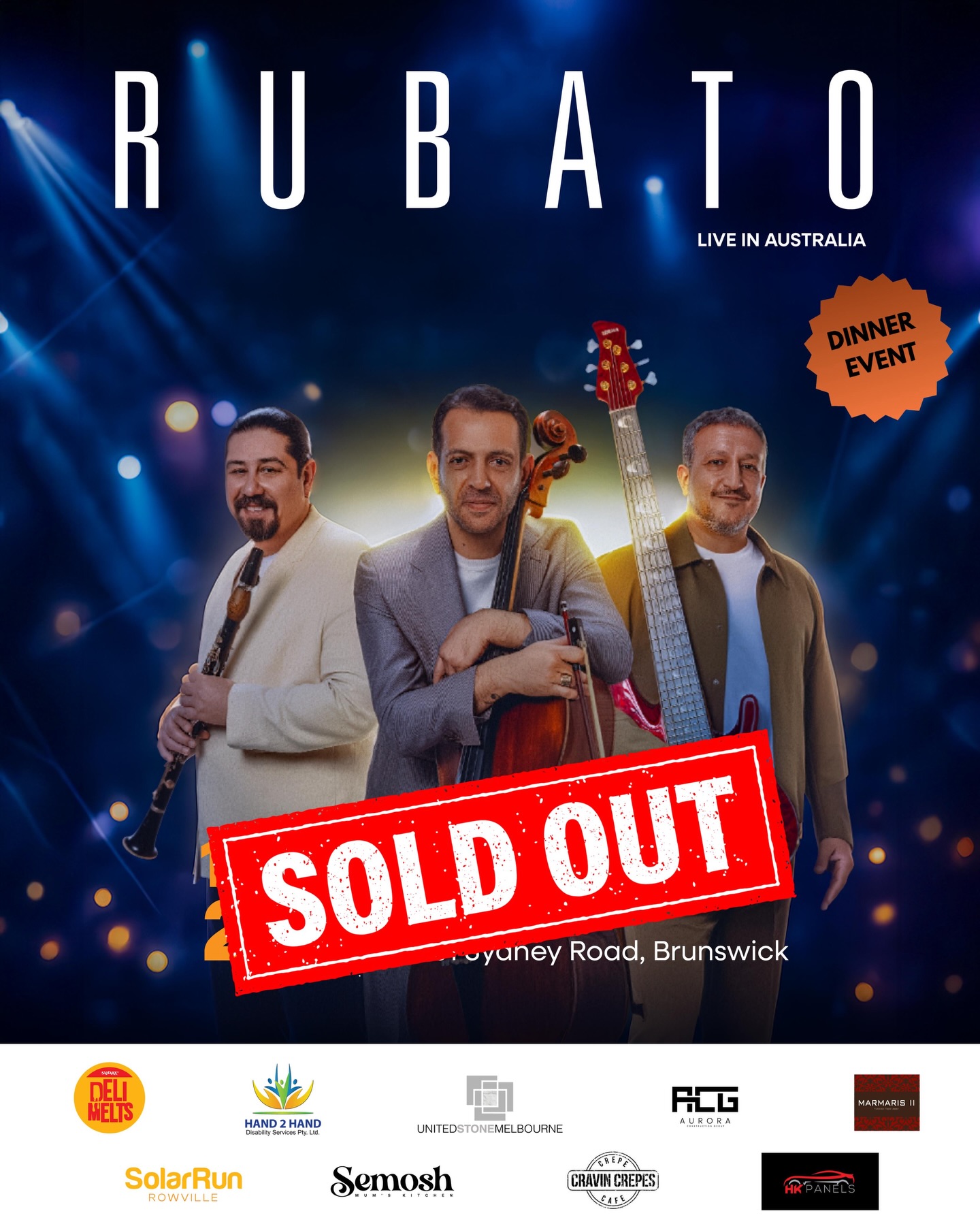 🚨 MELBOURNE SOLD OUT! 🚨
Following last night’s near sold-out Sydney event, we are beyond proud to announce that tonight’s Rubato Melbourne Valentine’s Day Special is officially SOLD OUT! ❤️🎻
Two weeks.
Two cities.
Two incredible SOLD-OUT events.
Thank you to our amazing community for the continued love and support. Your energy, loyalty and passion for live music is what makes nights like these possible 🙏✨
For anyone still hoping to secure last-minute seats, please urgently contact the Turkuaz team:
📞 Call or WhatsApp 0477 124 535
Melbourne, we’re ready for an unforgettable Valentine’s night.
BU GECE KAÇMAZ!