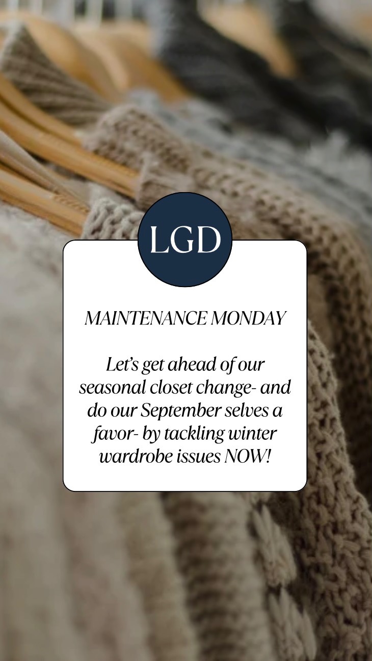 Happy Maintenance Monday! Our weekly closet task that keeps our wardrobes in easy, effortless order all year round 🤩 Today, we are getting ahead of the spring seasonal closet shift by examining any lingering fall/winter issues.
.
Need help with them??
CALL ME ☎️ 📞 📱 Click the link in my bio to schedule a free 15-minute discovery cal to see how I can make getting dressed easier, less cortisol-spiking, and dare I say…FUN!!
#Style #styletips #kansascityblogger