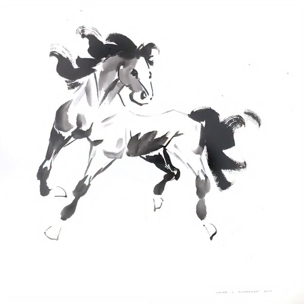 Legend says the mythical first emperor, Fu Xi, sought a way to unify his people. One day, the celestial dragon-horse, Longma, rose from the river bearing the eight symbols of divine wisdom upon its back. Inspired by this sacred omen, the sage transcribed the trigrams into the texts that would lay the foundations of Chinese civilization.
At their core, the eight trigrams teach:
* Opposites are interdependent
* Change is constant
* Balance is dynamic
In Chinese brush painting, the horse represents the ultimate union of grace and strength — dynamic balance expressed through contrast in harmony.
In this Year of the Horse, may you ride forward with strength, grace, purpose, and freedom.
May your inspiration be as vast as Heaven, yet grounded as Earth.
May your presence be bold as Thunder, gentle as Wind, fluid as Water, and radiant as Fire.
May your spirit find harmony where Mountain meets Lake.
#YearOfTheHorse
#LunarNewYear
#ChineseNewYear
#chinesebrushpainting
#ink