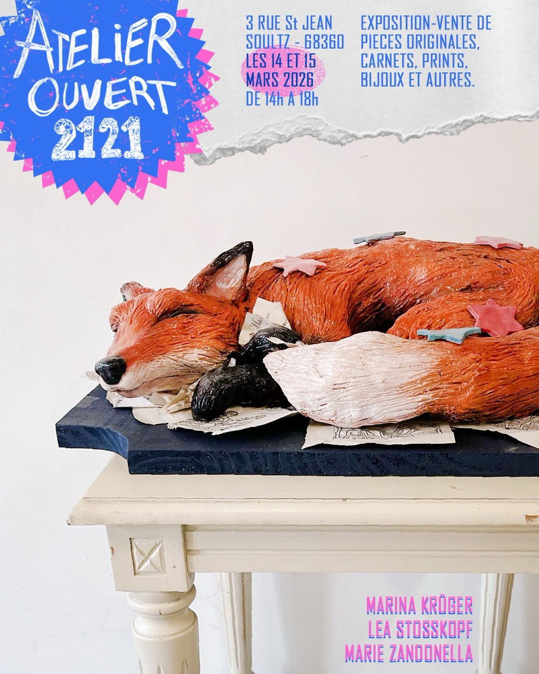 🌞🌷 we’re back ! 🌷🌞
Rendez-vous les 14 et 15 mars à l’atelier 21:21 avec @marinakruger2121atelier et Marie Zandonella !
L’occasion parfaite de repartir avec un objet unique, d’échanger et de peut être découvrir notre travail ! J’y vendrai des tirages de linogravure et quelques autres pièces pour petits, moyens et gros budgets 💕
À bientôt ! 🤙