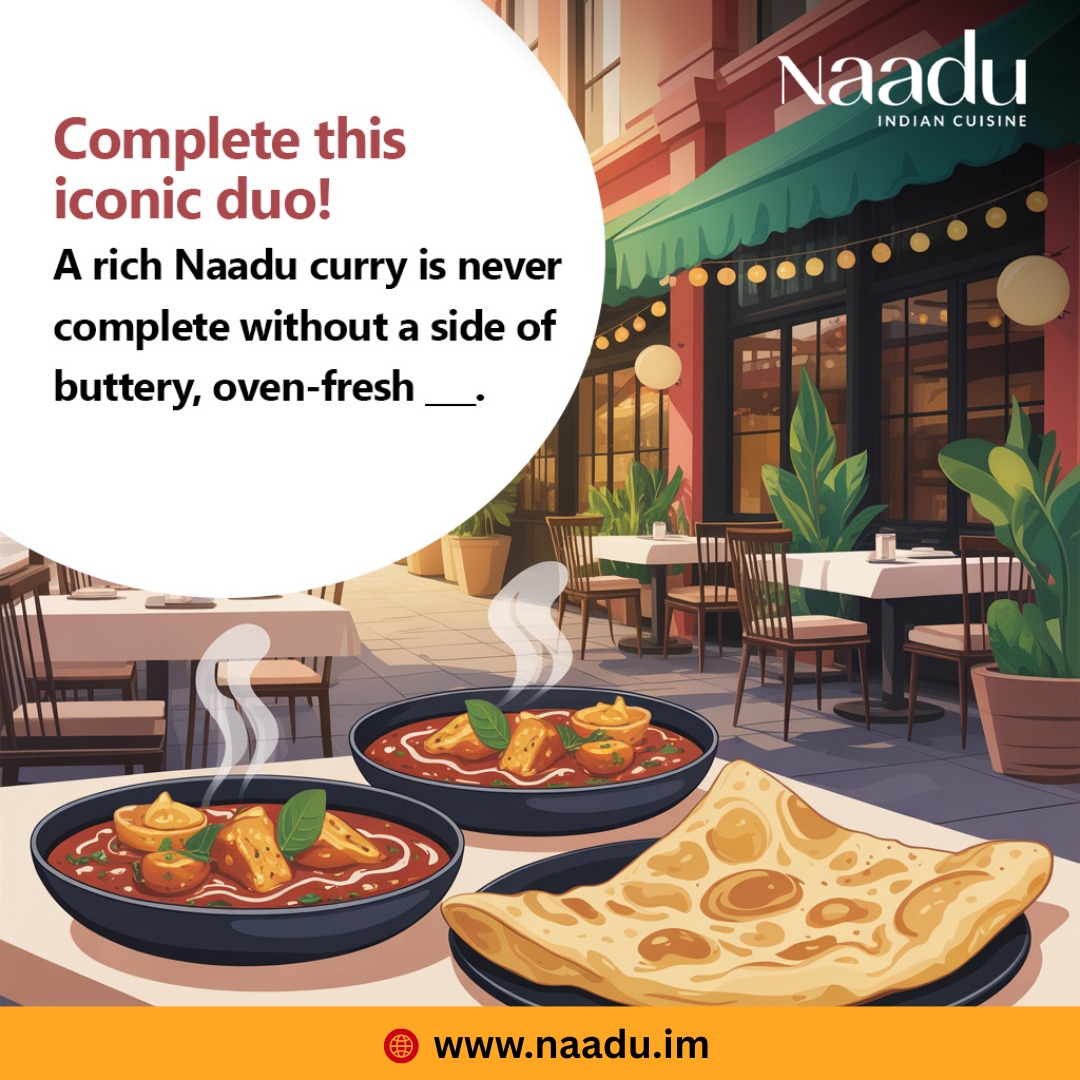 Nothing pairs better with a rich, flavoursome Naadu curry than the perfect side.
Hint: It’s soft, buttery and oven-fresh, straight from our tandoor. Can you guess what completes this iconic duo?
Engage with us and celebrate the flavours of India one perfect bite at a time!
https://www.naadu.im/
#NaaduIm #IndianCuisine #FoodQuiz #CurryAndNaan #TandoorMagic #DouglasIsleOfMan #TasteOfIndia #FoodieFun #ButterNaan #FlavourDuos