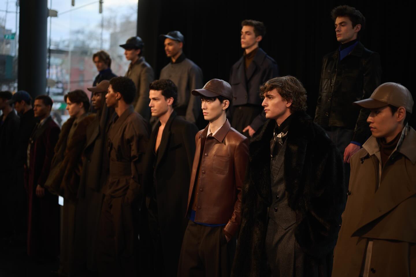 Afternoon Designer Spotlight:
@wangda_official @christopherlowman @mondaybluesstudio @scienceprojectcompany
Our PM set of designers keep the party going. As guests pile in to see 4 new collections, the sun starts to set and the liquor starts to flow. Our sponsor bar opens up, imbibing beginnings and guests spend the afternoon session taking in, complimenting and discussing the fine tailoring, sleek lines and classic choices of our 4 first time NYMD designers.
Sleek, clean, impeccable : NYMD FW26 PM Designers
All photos by @petersherno