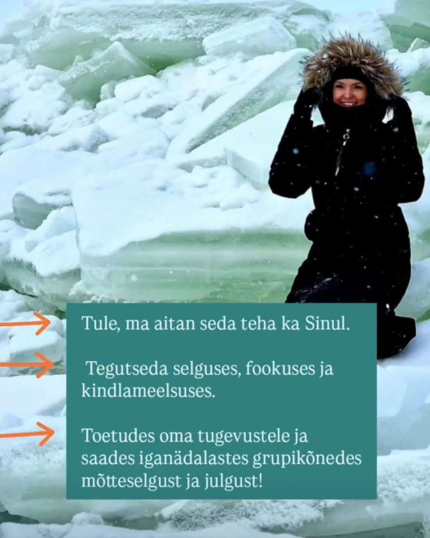 Kui Sa oled täna täiesti rahul,
ei tunne sisemist kutset kasvada
ja Sind ei kõneta teadlik eneseareng ettevõtjana,
siis see programm ei ole Sulle.
Aga kui Sa tunned, et miski siiski torgib…
💥 Kui Sa tead, et Sul on rohkem potentsiaali kui see, mida Sa praegu rakendad.
💥 Kui Sa januned selguse, fookuse ja sügavamate vestluste järele.
💥 Kui Sa tahad kasvada mitte ainult ettevõttes, vaid ka inimesena.
Siis kutsun Sind 3-kuulisse coachingu ja mentorlusega grupiprogrammi
„Järgmise taseme mina ettevõtjana“ 💥
See ei ole kursus.
See on:
✨ koos mõtlemine ja koos edasi liikumine,
✨ personaalsus - väike, kuni 6-liikmeline grupp (3 kohta on juba võetud - 3 veel vabad),
✨ fookus nii ettevõtte kasvul kui ka Sinu sisemisel kindlusel,
✨ iganädalased grupikõned + 2 individuaalset 1:1 coachingut,
✨ ruum, kus Sa ei jää oma küsimuste ja mõtetega üksi,
✨ külla tulevad oma ala eksperdid
Jpm põnevat ja väärtuslikku.
Eelmisel aastal tõstsin ma oma ettevõtte käivet 2,5 korda.
Mitte rohkem rabades – vaid luues selguse, hoides fookust ja tehes julgeid otsuseid. Ja sealjuures oli väga oluline samm > ümbritseda end inspireerivate inimestega. 🤩
Seda sama teekonda aitan ma nüüd luua ka Sinul.
🚀 Stardime 16.02 > Intensiivne 3 kuud + 2 kuud järeltoetust.
Kui Sa tunned, et see võib olla Sinu järgmine samm,
siis kirjuta mulle „JÄRGMINE TASE“ või broneeri tasuta 40-minutiline selguse kõne.
Kõne ei kohusta Sind liituma.
Aga võib anda Sulle vastuse, mida Sa oled oodanud.
Sinu ettevõte saab kasvada ainult nii palju, kui Sina lubad endal kasvada. 💚