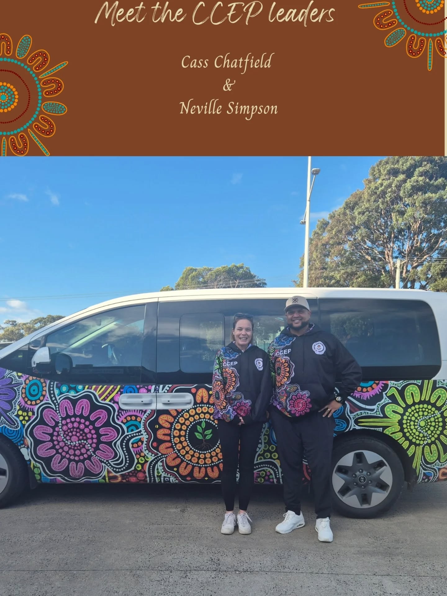 You might’ve spotted Nev or Cass in their bright shirts around town or cruising in the CCEP bus wrapped in Alison Simpson’s deadly artwork!
Twofold’s Career Choice Exposure Program (CCEP) works directly with young Aboriginal people aged 15 - 30 across the Bega Valley Shire, helping them build confidence, explore career pathways, access training and work experience, and step into meaningful employment or further study .
Nev Simpson - is a Ngemba/Gomeroi man originally from North West NSW, grew up in the Riverina area of Wagga Wagga and he has been living on the Far South Coast now for 18 years.
Nev has been working with Twofold for the last five years and has joined the CCEP program in 2024.
“I’ve always had a strong passion for supporting and working alongside local Aboriginal communities. Being in a position to help young mob make life-changing choices is something I’m deeply committed to, it truly feels like it’s where I’m meant to be,” Nev said.
Cass Chatfield – is a proud Yuin woman who has lived most of her life in Eden and loves supporting young people to chase their goals.
Having joined Twofold over a year ago, initially being part if the Aged Care team, she ended up applying for a CCEP position.
Cass said what she loves most about the job is being able to make a real difference and seeing how proud and happy participants feel when they achieve something they didn’t they’d be able to.
"The smiles on their faces, the laughter they share, and the memories they’re creating together, it’s all so special and the most rewarding part of my work,” she said.
If you know of any young Koori school leavers (15 - 30) who could use some support, reach out - we’d love to connect. 💛