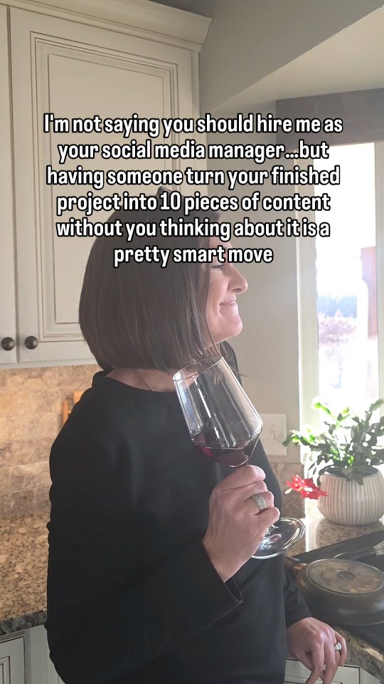 One project could become a reveal Reel, a before and after, a detail breakdown, a process explanation, a vendor highlight, a testimonial moment…without you having to sit down and figure it out.
Because the real bottleneck for most designers isn’t creativity. It’s time. And mental bandwidth. And one more thing on an already full plate.
You design.
We turn your work into strategic content that actually supports your business.
If that feels like a smarter way to operate, let’s talk.
#MarketingforInteriorDesigners #instagramforinteriordesigners #SocialMediaLife