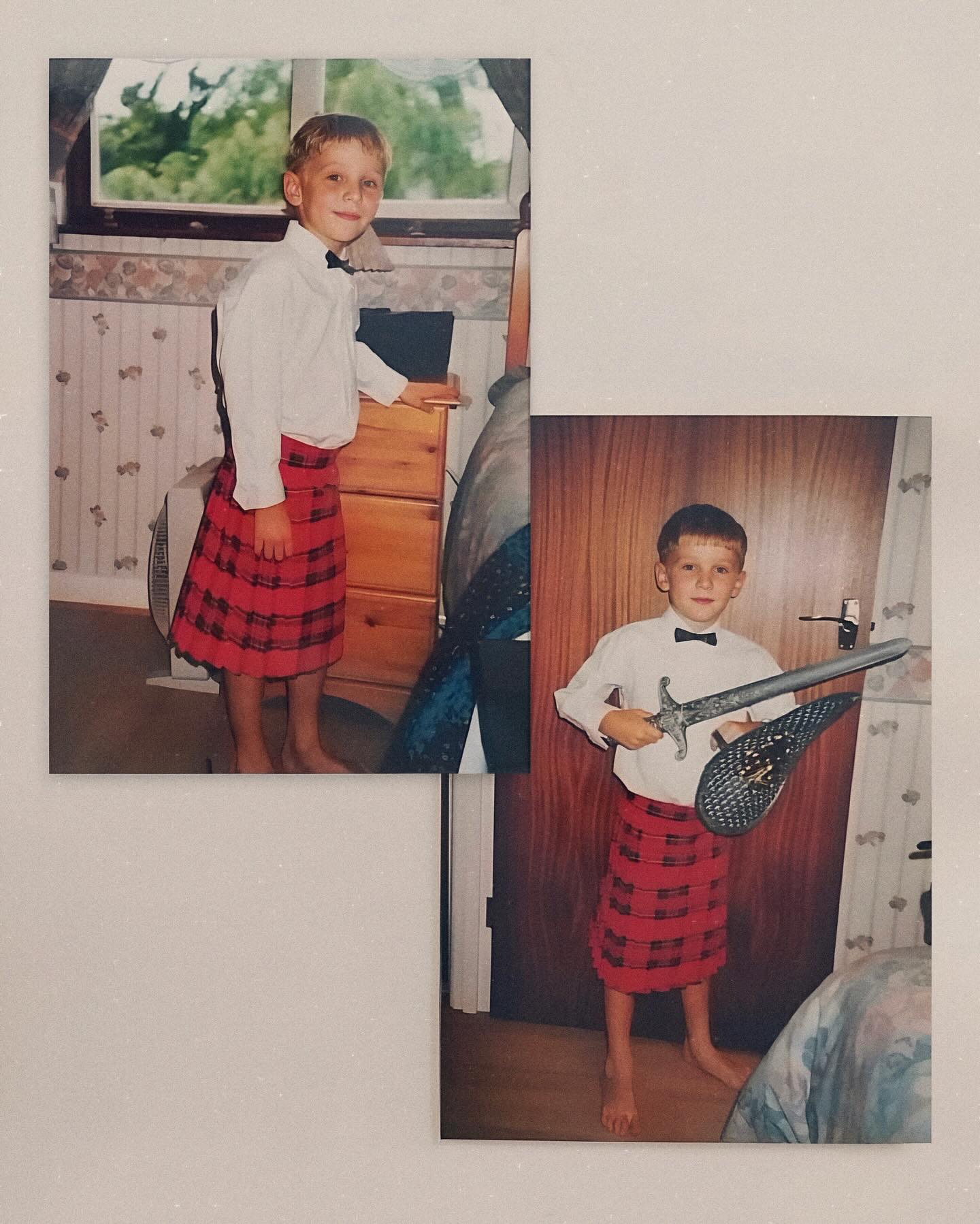 My beautiful mum sent me these old photographs the other day simply captioned with; ‘Adam knew from an early age where his path was leading him’. I couldn’t help but grin 🏴.
#filmphotography #scotland