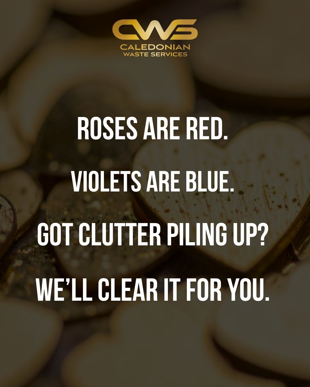 Valentine’s Day is tomorrow — if you need space cleared fast, you know who to call.
#valentinesweek #edinburghbusiness #wasteremoval #licensedcarrier #localbusiness #valentinesprep