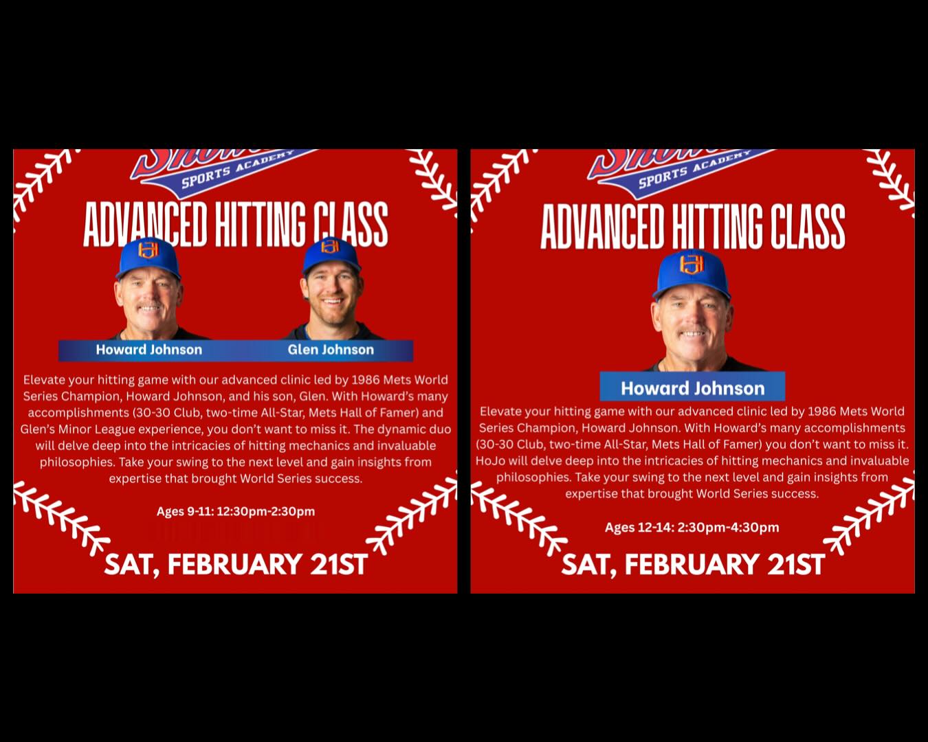 There are still spots open for our advanced hitting classes! The classes are tomorrow, so register before it’s too late!