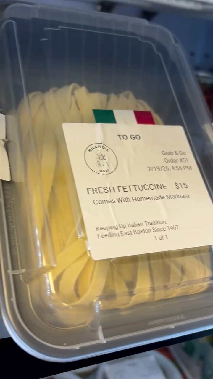 Our fridge is stocked and ready for you.
We’ve got three kinds of fresh pasta: ravioli, fusilli, and fettuccine. We also have stuffed peppers, house marinara sauce, and cake.
And as always, our deli case is filled with meats and cheeses, sliced to order.
Stop in and grab what you need for the weekend.
#EastBoston #EastBostonEats #BostonFood #BostonEats #BostonFoodie