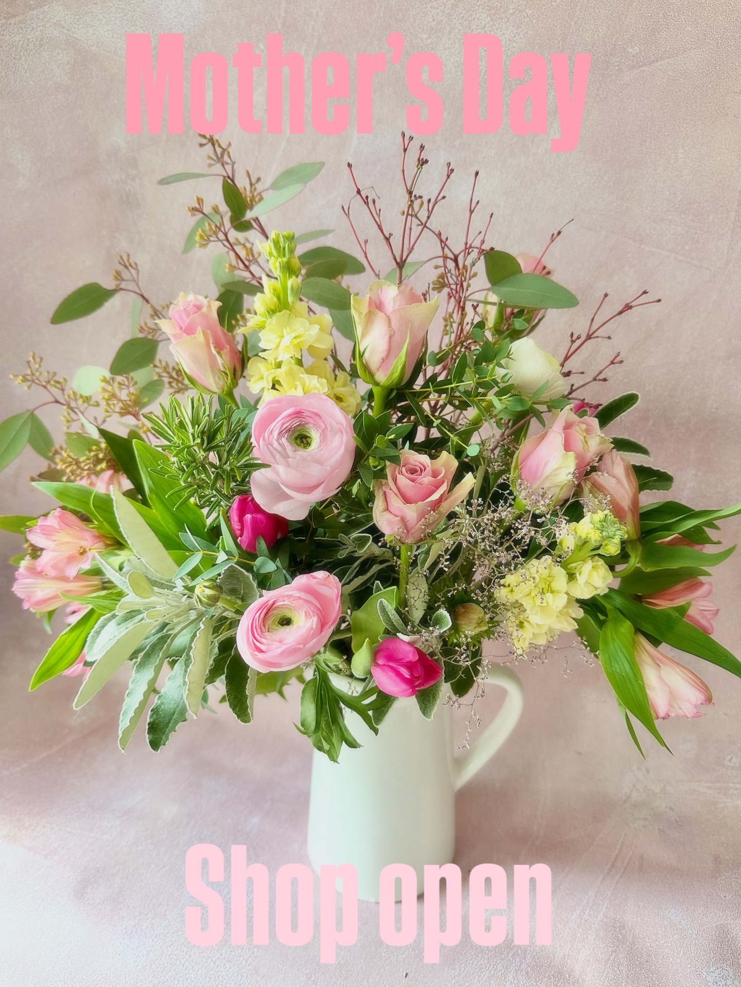 Four weeks until Mothers Day! We love our organised customers - so come on be our first. Our online shop is now open, or email or call as normal. Order books will close in 3 weeks.
🌷💐🌸
We have a wide range of gifts- jars, bouquets, jugs, wreaths, planted arrangements and gift vouchers.
Something for everyone who loves flowery gifts.
🌸🌷💐
Delivery within 15 miles of Harrold - covering north Bedfordshire villages, Bedford, Olney and Wellingborough.
#mothersday #mothersdaygifts #mothersdayflowers #bedfordflorist #bedfordshireflorist