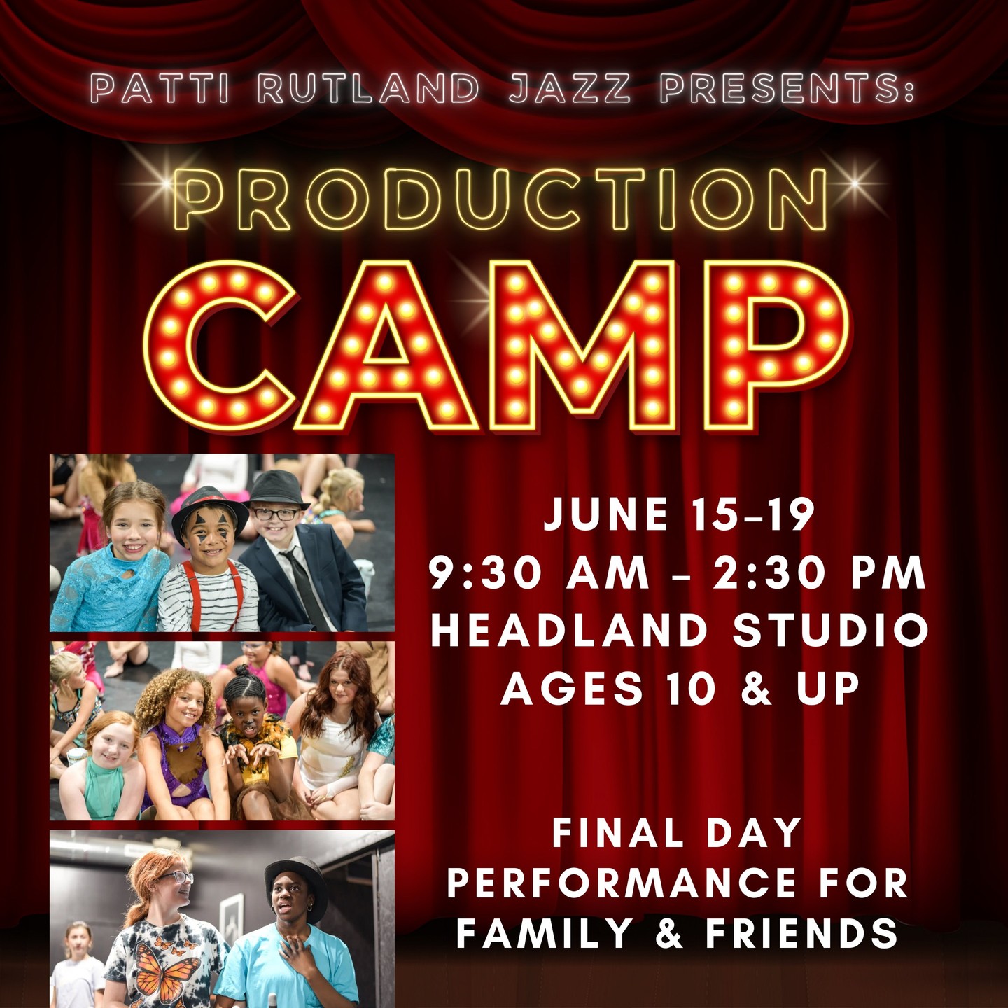 🎭 Production Camp at Patti Rutland Jazz 🎭
If you have a dancer ages 10 and up who is always full of ideas, loves being on stage, or thrives when given responsibility, Production Camp may be the perfect fit this summer.
This is more than a dance camp.
During Production Camp, dancers get to choreograph, design, and perform their very own show. They learn how to collaborate, problem solve, think creatively, and take ownership of a production from start to finish.
It is an incredible opportunity for older dancers to:
• Build leadership skills
• Strengthen confidence
• Grow creatively
• Learn teamwork and communication
• Experience what it feels like to bring an idea to life
By the end of the week, they are not just performing. They are proud of something they helped create.
📍 Headland
📅 June 15–19
👯 Ages 10 and Up
Spots are intentionally limited to keep it hands-on and meaningful.
You can register and explore all of our summer camps here:
https://loom.ly/yKhH0-I
We cannot wait to see what this group creates this summer ✨
#pattirutlandjazz #PRJSummer #ProductionCamp #ConfidenceThroughDance