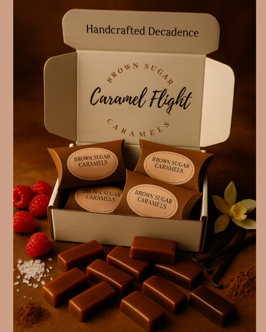 Two gift-ready caramel boxes for every moment: a polished corporate thank-you, a romantic indulgence, and a thoughtful hostess present. The RX Crave subscription box or the Caramel Flight, both handcrafted, preservative-free caramels show you care — every bite tastes made-to-order. We pack with care and ship reliably so your gift arrives just right. You can't go wrong. Link in bio to shop and customize. Which box would you choose? 🍬💕📦
#CaramelGifts #HandcraftedDecadence #GiftIdeas #SweetSurprise #ArtisanCandy #HostessGift #CorporateGifting #MadeToOrder #TreatYourLovedOnes #MadeWithLove #TreatYourself #CaramelFlight #RXCrave #BrownSugarCaramels
