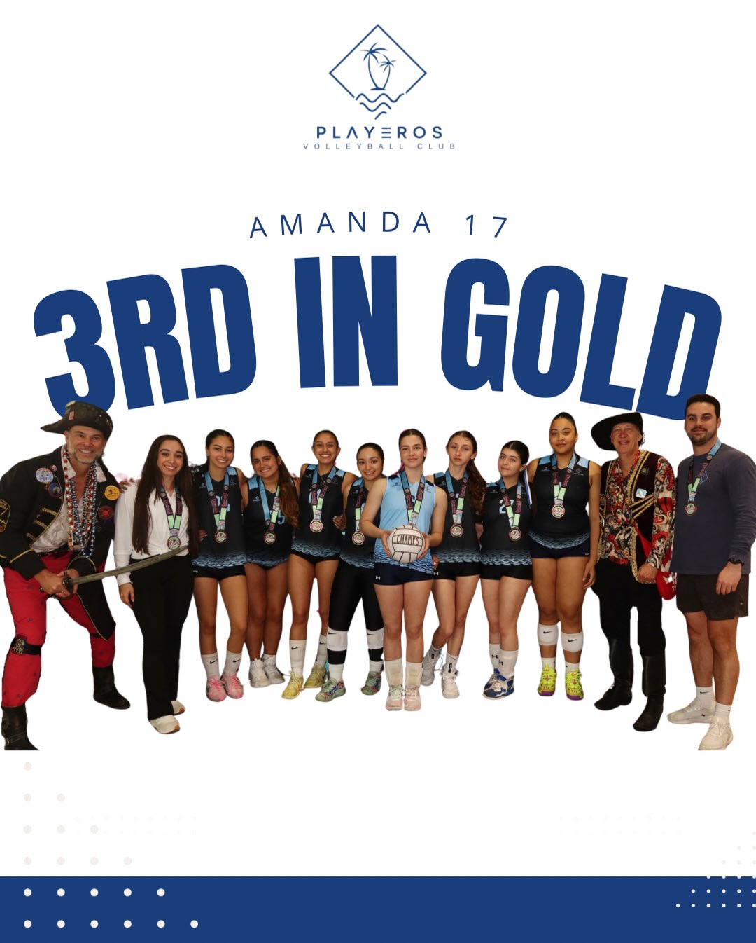 CONGRATULATIONS PLAYEROS ๐
๐ฅ Amanda 17 - 3rd in Gold
๐ฅ Mari 15 - 1st in Bronze
We are so proud of all the teams that competed at Tampa this weekend!
#playerosvolleyballclub #miamivolleyball #gasparillavolleyballtournament