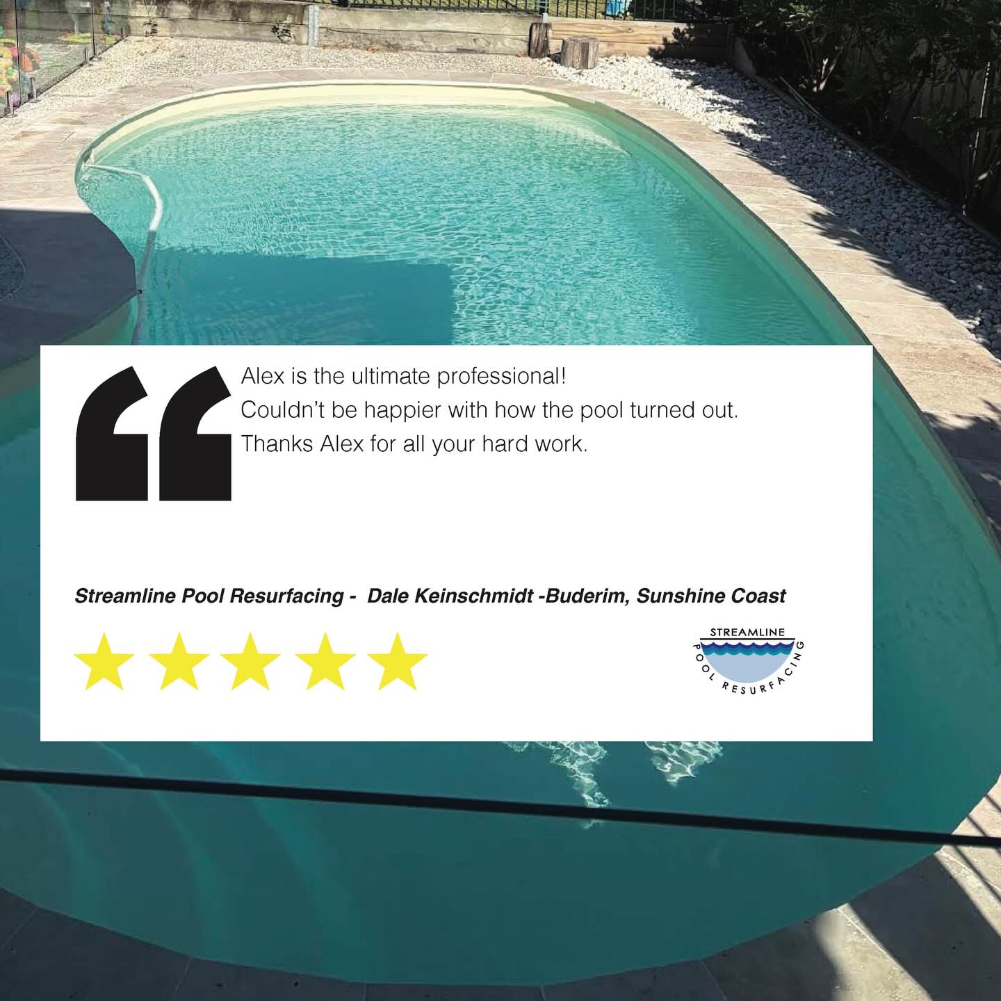 A wonderful review left by one of our customers that makes us so happy & proud.
.
.
.
#atreamlinepoolresurfacing #customerreview #fivestar #feedback #swimmingpool