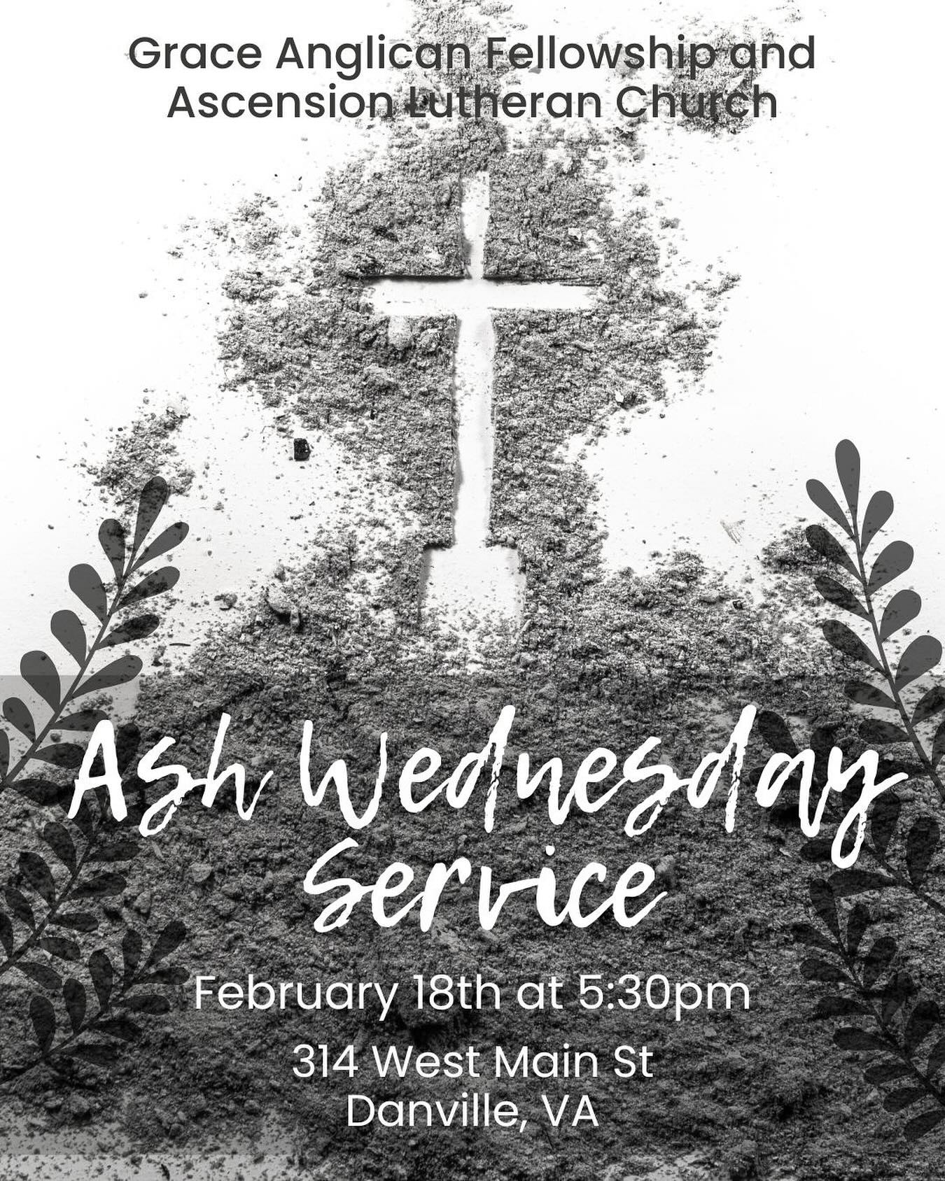 Join us this for our Ash Wednesday service. 🖤