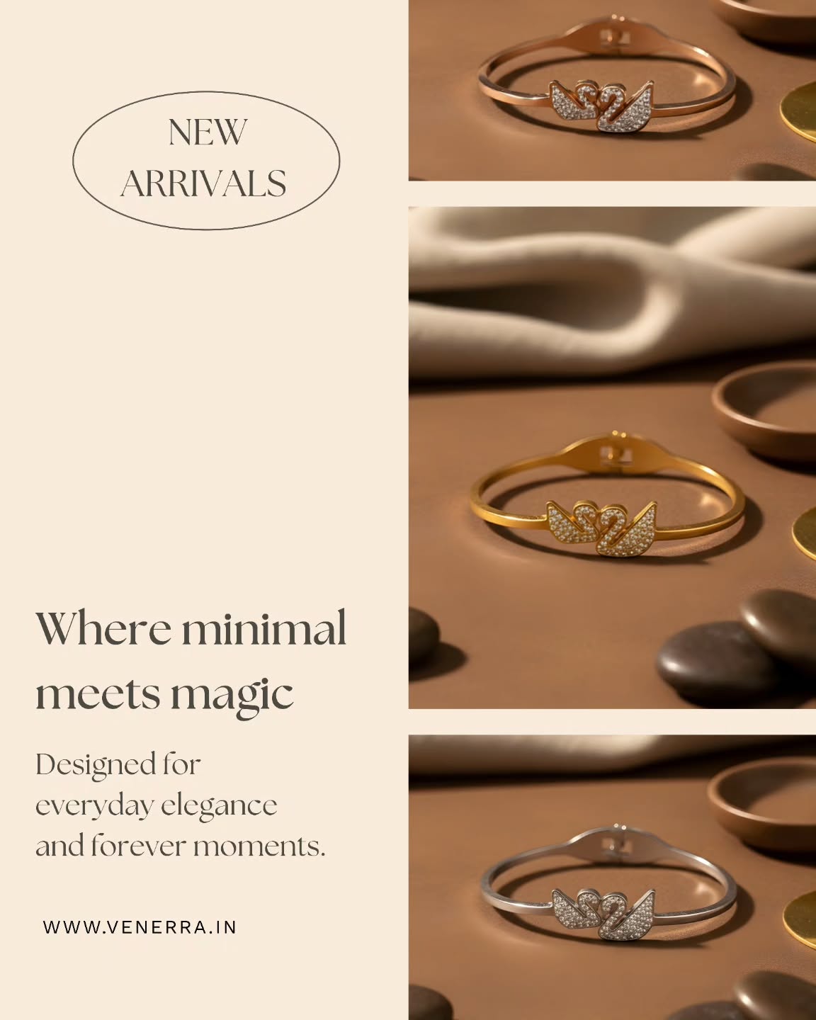 Elegance isn’t loud — it’s lasting.
Introducing our latest arrivals crafted for your everyday glow. ✨
Tap to shop. www.venerra.in
#venerra #finejewelry #understatedluxury #chicandtimeless