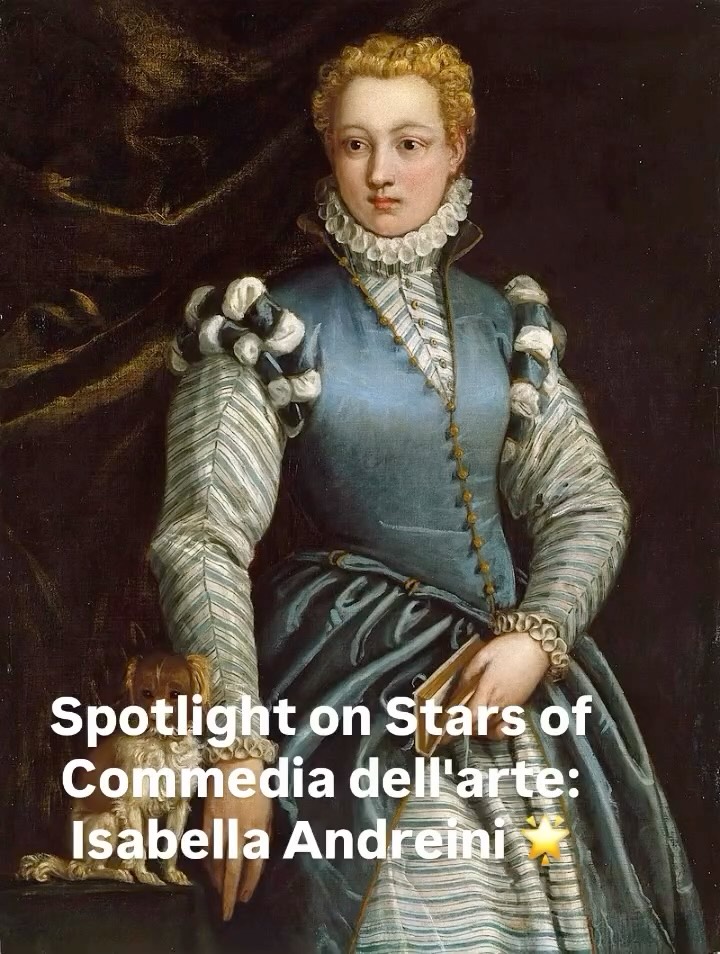 Spotlight on Stars of Commedia dell’arte: Isabella Andreini 🎭 🌟
Isabella Andreini was one of the most legendary stars of Commedia dell’arte.
Known for her stunning beauty, remarkable talent, and versatility, Andreini became a celebrated actress and playwright. She was particularly famous for her portrayal of the character La Serva (the servant), a role that allowed her to showcase her exceptional comedic timing, physicality, and expressive abilities.
As one of the most prominent members of the Commedia dell’arte troupe, she helped elevate the art form from street performance to a respected theatrical genre, with its own distinct conventions and characters.
This trailblazing actress remains an iconic figure in the history of theater, embodying the spirit of improvisation, wit, and theatrical innovation that shaped the Italian Renaissance and continues to influence modern theater today 🎭✨
If you’re a theater student, teacher, artist, or Commedia enthusiast and would love to be featured on our podcast, send us a message or drop a comment! We’d love to highlight your voice and give you a shoutout. 🎭✨
🎧 Listen now on Spotify!
🎤 🎙️ 🎧
#CommediaDellArte
#RenaissanceTheater
#TheaterHistory
#ItalianRenaissance
#WomenInTheater