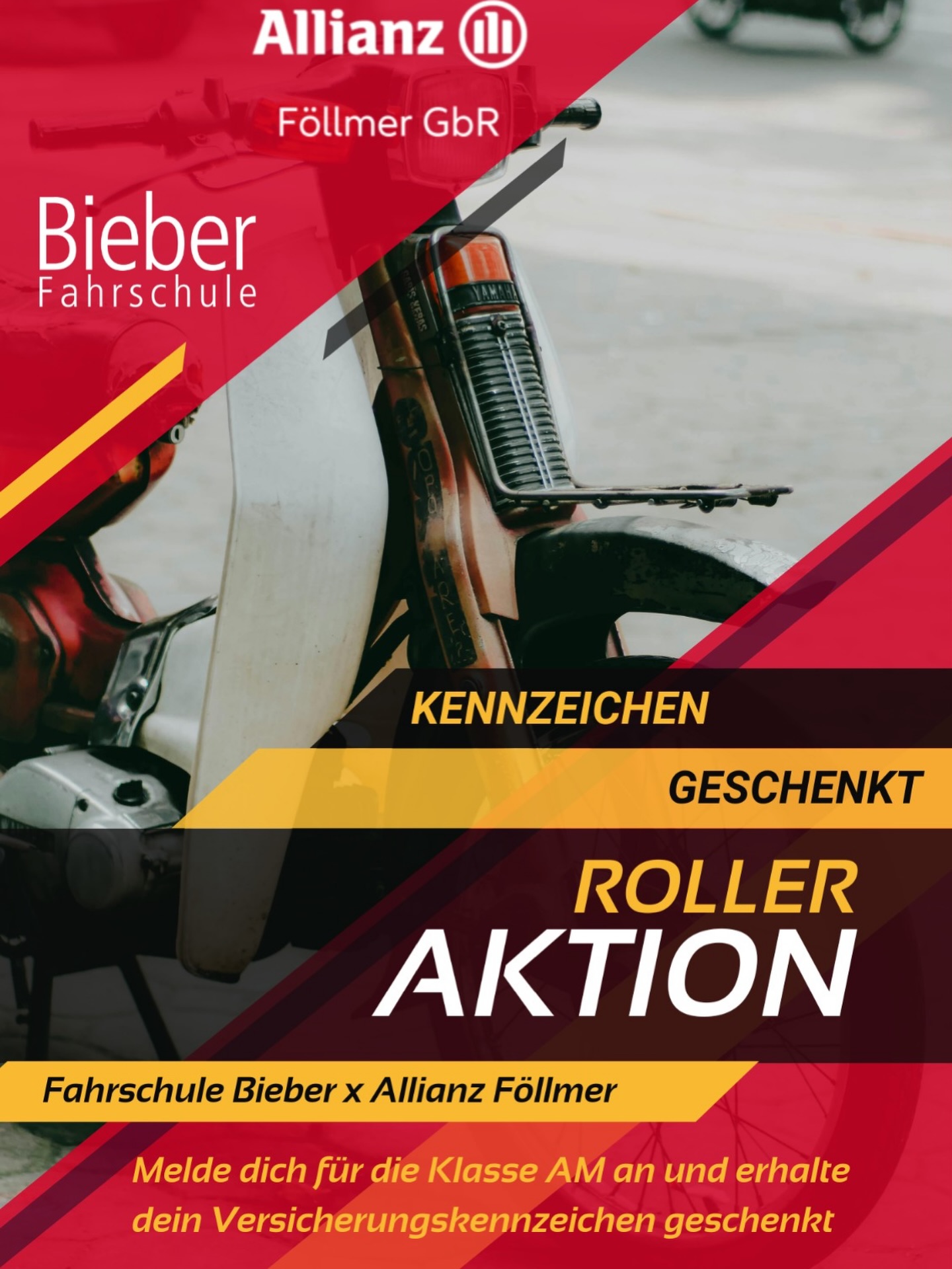 🚀 BIG NEWS bei der Fahrschule Bieber! 🚀
Du willst den AM-Führerschein machen und direkt durchstarten?
Dann haben wir jetzt ein echtes Highlight für Dich:
👉 Ab sofort bekommen alle Neuanmeldungen der Klasse AM ihr Versicherungskennzeichen GESCHENKT!
Ja, richtig gelesen – wir übernehmen das für Dich.
So kannst du direkt losfahren und sparst dir die Extra-Kosten. 💪
Ein riesiges Dankeschön an die Allianzagentur Föllmer für die starke Kooperation! 🙌
Gemeinsam machen wir Dich mobil.
🔥 Fahrschule Bieber X Allianz Föllmer 🔥
Mehr Support. Mehr Service. Mehr für Dich.
Jetzt anmelden, Platz sichern und durchstarten! 🏍️💨
#lieberzubieber #fahrschulebieber #fahrschule #führerschein #fahrschuleaschaffenburg
PS: -> keine Verbindung zu Meta -> keine Barauszahlung -> kein Rechtsweg