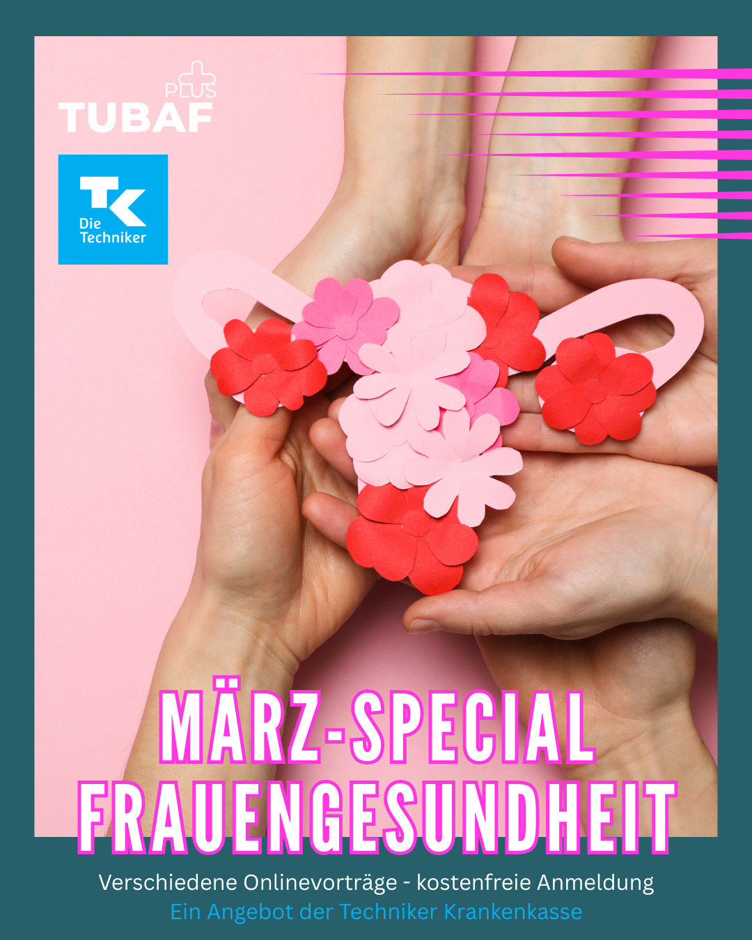 Im März, dem Monat des Internationalen Frauentags 🙋🏼♀️🙋🏾♀️, rückt die weibliche Gesundheit ins Rampenlicht: Mit einer exklusiven Online-Veranstaltungsreihe lädt euch die Techniker Krankenkasse ein, neue Perspektiven zu entdecken und wertvolle Impulse für den Alltag mitzunehmen. ☝🏽
Deine Highlights:
• Kopf hoch! Das weibliche Gehirn entfesseln.
• Stark im Wandel. Wechseljahre als Chance nutzen.
• Zyklus-Power! Mit dem Zyklus zum Erfolg.
• Vielfalt führt. Weibliche Stärken bringen Unternehmen nach vorn.
Frauen stehen im Berufs- und Studienalltag oft besonderen Herausforderungen gegenüber🤷🏻♀️. Egal ob im Zusammenhang mit dem Zyklus, Schwangerschaften, Kindererziehung oder den Wechseljahren. Die TK möchte hier ein Zeichen setzen: Für mehr Sichtbarkeit, mehr Wissen und mehr Unterstützung rund um weibliche Gesundheit.🩷