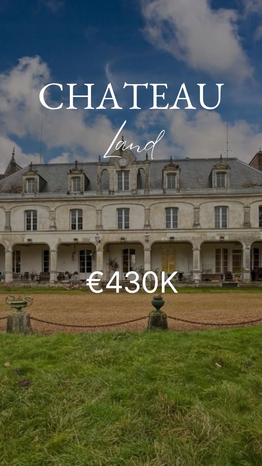 From ME to YOU….
We talk a lot about rooms.
Ceilings. Fireplaces. Renovation potential.
But land changes the conversation.
Silence becomes tangible.
Boundaries become yours.
Possibility stretches beyond the façade.
At what point does a home become an estate?
The CHATEAU
Approx. 900 m² of living space
8 bedrooms
5 bathrooms
Every turret arranged and inhabited
Guest house
Caretaker’s house
Stable for three equines
Agricultural land and woodland
PRICE €899K
LOCATION
Saint Jean Froidmentel
MORE INFO
1. Please ensure you are following the account
2. Comment LAND below
3. I will then DM the agents link
The CREDITS
All credits go to the agent. We are passionate about French property, sharing dream French properties for sale in France. We take no responsibility for any inaccuracies. All details are derived from the agent’s details to the best of our knowledge. Any enquiries are directed to the agent’s website.
#frenchchateau
#frenchproperty
#fixerupper
#chateaulife
#Oldhousesfrance