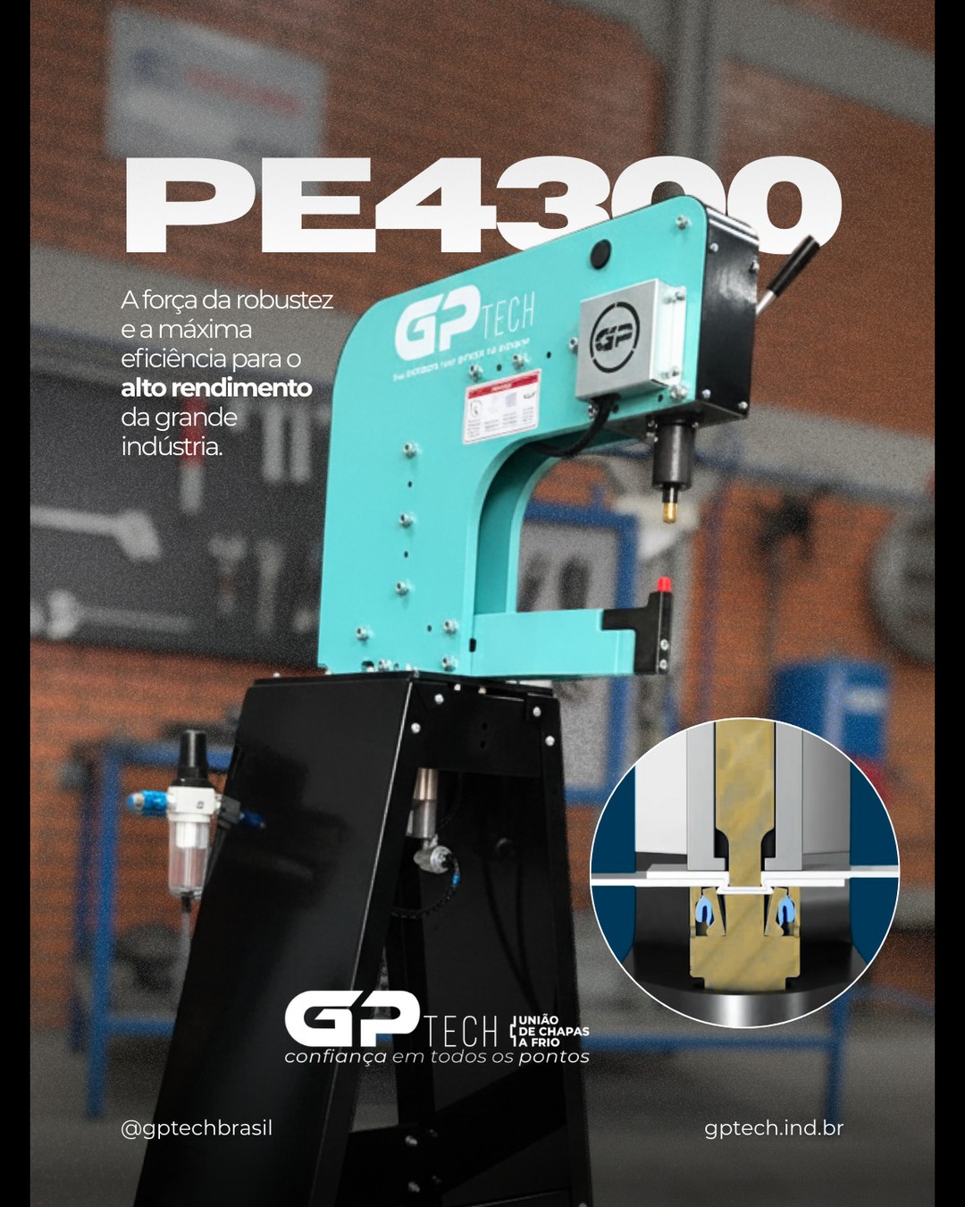 Potência, durabilidade e operação limpa: essa é a Ponteadeira PE4300 para união de chapas a frio.
Projetada para aplicações de até 4mm combinados, a PE4300 entrega produtividade constante, sem calor, sem consumíveis e sem retrabalho.
✔ Processo 100% pneumático
✔ Controle de pressão
✔ Aplicação dos pontos Tog-L-Loc, V-Loc, Oval-Loc e Lance-N-Loc
Se sua linha ainda depende de solda ponto, talvez seja hora de revisar seus custos ocultos.
Fale com nosso time técnico e valide sua aplicação. (Link na Bio)
#PE4300 #TecnologiaClinch #UniãoDeChapas