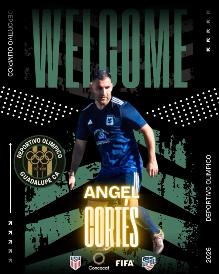 WELCOME TO DEPORTIVO OLIMPICO ANGEL CORTES.
A NEW CHAPTER. SAME MISSION SOMOS OLIMPICO. ⚽️
#deportivoolimpico #upslsoccer #centralcoastsoccer #smalltownbigheartoneclub #semiprofesional