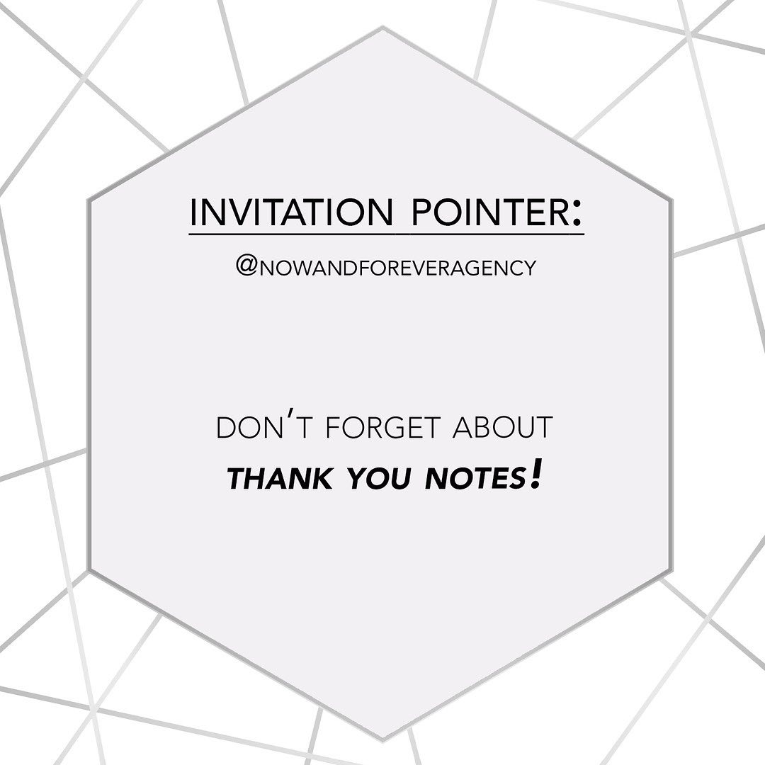 Don’t forget about Thank you notes!
⠀⠀⠀⠀⠀⠀⠀⠀⠀
Order matching Thank You notes when you order your invitations.
⠀⠀⠀⠀⠀⠀⠀⠀⠀
Proper etiquette: you have up to 6 months to send thank you notes but once you start sending out the invitations you will probably receive a few early wedding gifts. It’s nice to have some thank you cards on hand to send them out pre-wedding day.
⠀⠀⠀⠀⠀⠀⠀⠀⠀
#invitationpointer