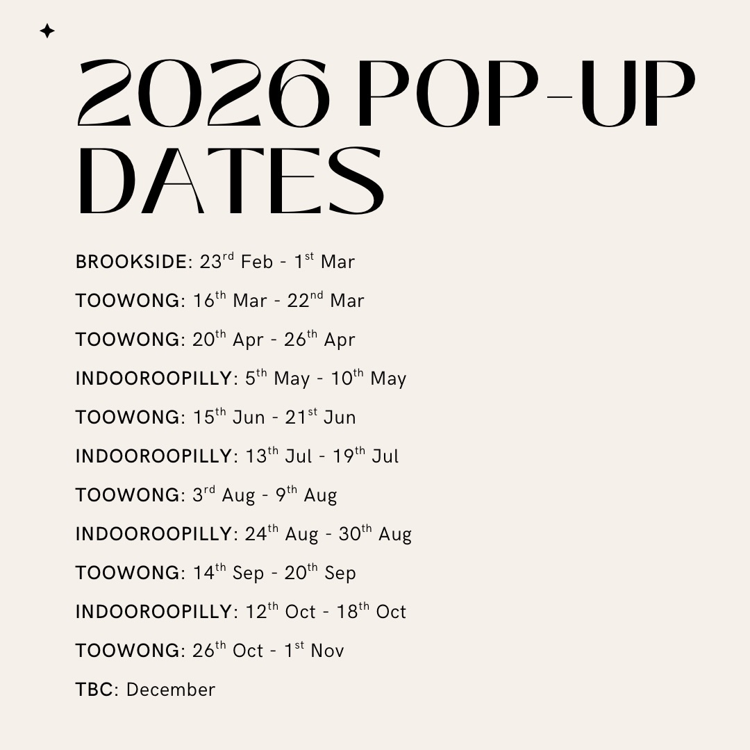 The calendar is here! Seeing everything on a page like this, is quite surreal! It still feels like it should be January, but here we are in the middle of February
Anyway, this is where you’ll be able to find me (shopping centre wise) for the rest of 2026. Of course there will be the shows, festivals and markets in between, but if you want to know where to get your monthly top-ups, I’ll be there!
#brisbanefood #brisbanefoodie #australianmade #australianowned