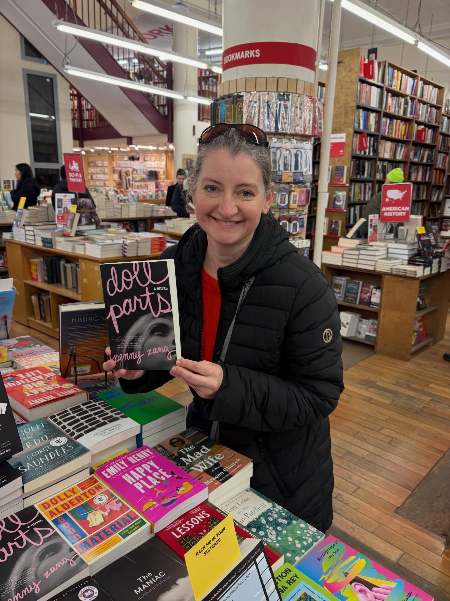 Remember that time New York City lit up pink in honor of Doll Parts and it just happened to also be Valentine’s Day?
Loved visiting Strand Bookstore and seeing Doll Parts. (Not pictured: me getting lost in 18 miles of books). @strandbookstore
#dollparts #nyc #writingcommunity #sourcebookslandmark #bookstagram