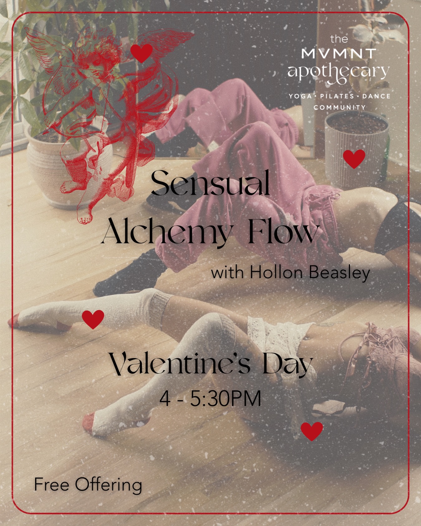 ✨Join us tomorrow for a Free offering with Hollon Beasley✨
Sensual Alchemy Flow— a ritual of remembrance. This sensual embodiment journey blends somatics, self‑massage, mirror play, and spiral movement into a sultry floorwork flow that awakens your body’s wisdom and transforms tension into liberation.
To be expansive is courageous
To choose flow over form
play over punishment
dance over deprivation
We must ask ourselves— Am I reacting or responding?
What are we still holding onto that wasn’t ours in the first place?
Am I moving my body from a place of fear and lack or love and curiousity?
We are reframing sensual energy as a sacred connection to ourselves, each other and nature. Not a performance but a remembrance.
❤️ Sign up for class at the link in our bio ❤️
#sensualflow #dancefortcollins #valentinesday #fortcollinsevents