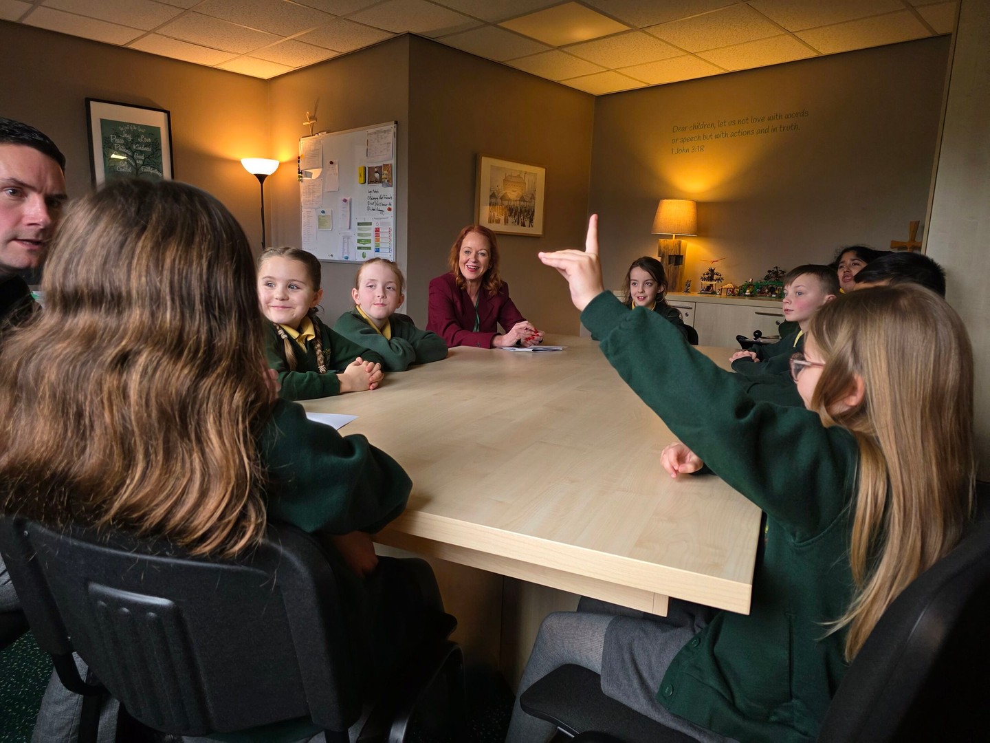 Lovely to meet with some of St John's C of E pupils to talk about what makes us proud of who we are and where we live. I also congratulated Mr Knight on St John's being selected as a hub for attendance and behaviour, reflecting the schools commitment to creating a positive and supportive learning environment for all their pupils. Well done!