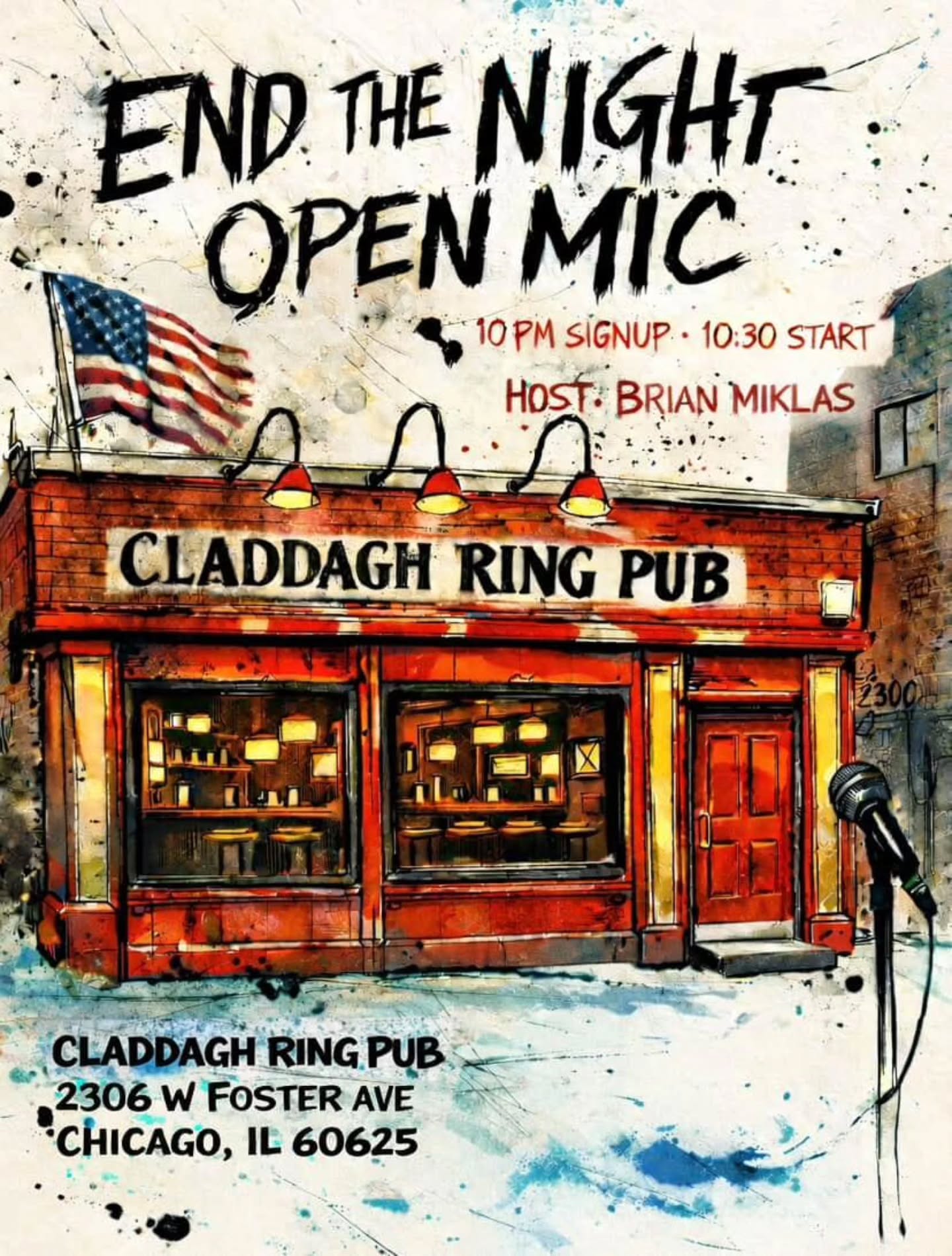 Join us every Tuesday for "End the Night" Open Mic at 10PM. Hosted by @thebrianmiklas