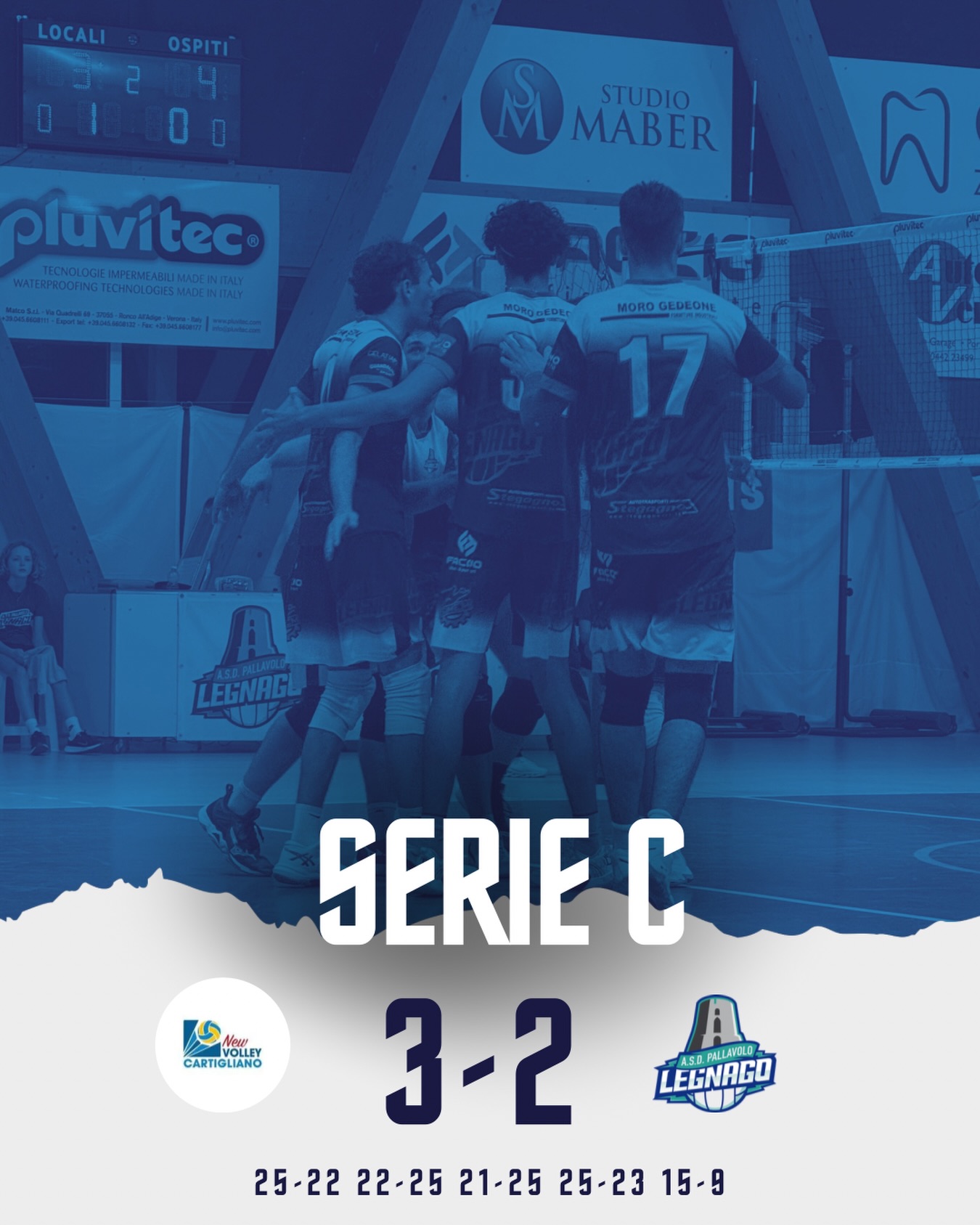 Serie C – 13ª giornata di campionato
Al Pala Brenta finisce 3-2 per Cartigliano Volley, al termine di una partita lunga, intensa e combattuta fino all’ultimo scambio.
In una serata “romantica” per definizione, abbiamo forse fatto un regalo di troppo ai padroni di casa. Dopo un avvio in salita, i nostri ragazzi sono stati comunque bravi a reagire, a ribaltare l’inerzia del match e a portarsi avanti, dimostrando carattere e qualità. Nel finale, però, qualche dettaglio e un pizzico di lucidità in più avrebbero potuto fare la differenza.
#asdpallavololegnago