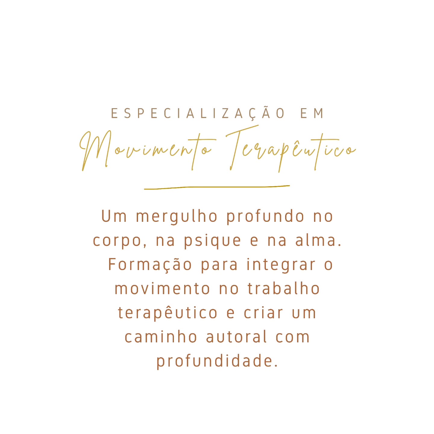 Começa em Março a nova edição da Especialização em Movimento Terapêutico.
São 100 horas de caminho vivido com tempo, profundidade e presença: grupo vivencial, teoria que estrutura, práticas que integram, mentorias em grupo, terapia pessoal e um projeto autoral acompanhado por mim, passo a passo. Um percurso onde aquilo que já vive em ti pode ganhar forma, consistência e identidade.
Ao longo destes anos já formámos cerca de uma centena de especialistas. Mulheres e homens que hoje estão a levar o Movimento Terapêutico a vários contextos, com a sua voz, a sua história e a sua forma única de facilitar. É profundamente bonito ver este método a ganhar vida em tantas mãos diferentes, com consciência e compromisso.
Para a próxima edição ainda temos algumas vagas.
Que este seja o ano em que deixas de adiar aquilo que sabes que faz parte de ti.
Com Amor, ♥️
Lisa Bompastor
----
Agenda
Especialização em Movimento Terapêutico
Março a Junho
100h
Info na bio