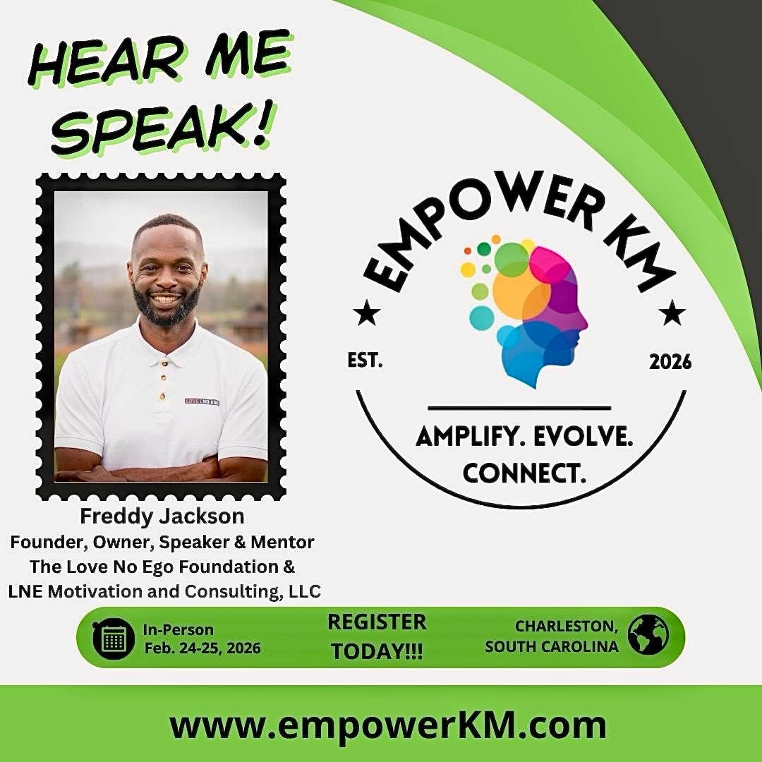 Up next is the wonderful and inspiring @empowerkmconference ! I’m excited to be a part of this purposeful and intentional event! The event hasn’t even taken place yet, and it’s already significantly impacting people throughout the knowledge management community! Looking forward to extending and growing these connections even further. Thanks for doing what You do. See ya soon!
Learn more and rsvp at https://empowerkm.com
Empower KM Conference: Amplifying Voices | Evolving Knowledge Sharing | Connecting Community I February 24-26, 2026, Charleston, South Carolina. #lovenoego #mrlovenoego #knowledgemanagement #empowerkm2026