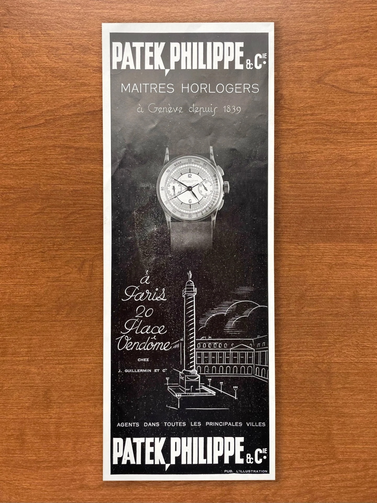 Vintage ads hit different… Here’s one from 1938 advertising the first Patek Philippe Parisians salons already located Place Vendome.