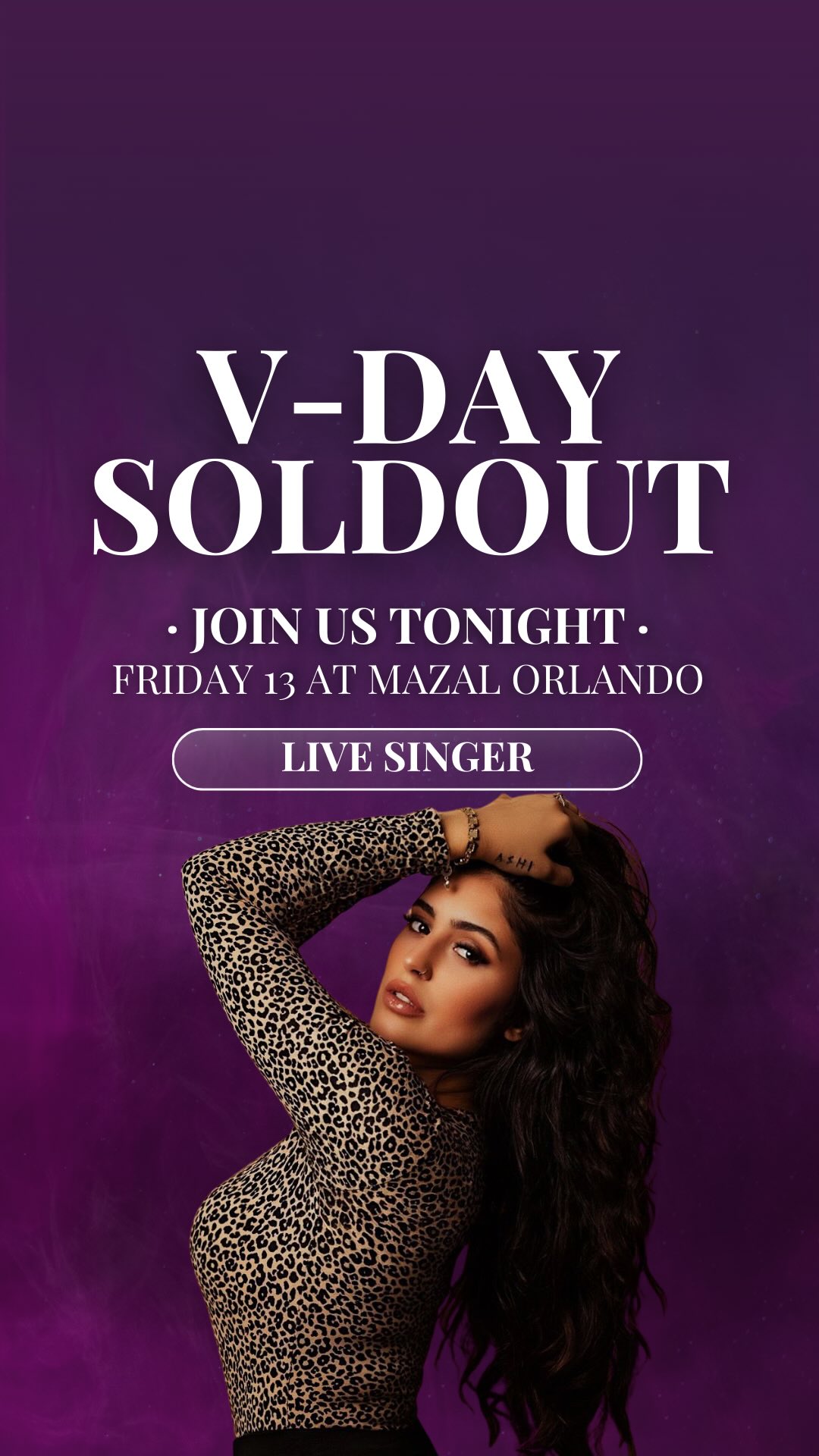 Valentine’s Day at Mazal is SOLD OUT.
But tonight? The vibe is wide open. Girls night, singles night, couples too. Your ex still isn’t invited.
🎤 Special guest performance by Channel Escalante @chanel_escalante
Ladies perks tonight:
✨ Free drink for every lady with any food order (limit 1)
🥂 Free champagne bottle for groups of 5 plus ladies dining (1 per table with food purchase)
Latin fusion cuisine. Purple glow ambiance. Orlando energy.
📍 Mazal Latin Fusion, Orlando
#OrlandoEvents #OrlandoNightlife #LatinFusion