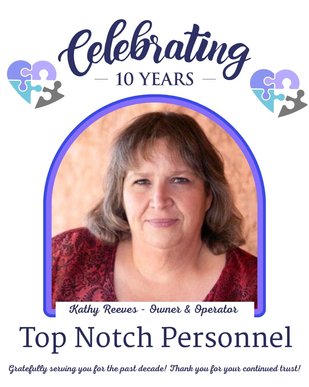 π Celebrating 10 Years of Success with Top Notch Personnel! π
Did you know that Top Notch Personnel has been serving our community for a whole decade? It's all thanks to the fearless leadership of our founder, Kathy Reeves!
Back in 2014, when her former employer closed its doors, Kathy took a leap of faith and decided to start her own staffing company. With encouragement from her mom and spouse, she launched Top Notch Personnel under the franchise Top Notch Personnel dba Staffingpower. In 2019, Kathy made the bold move to operate independently, and since then, there's been no looking back!
With over 30 years of experience in the staffing industry, Kathy Reeves is a powerhouse of knowledge and expertise. Her dedication to providing reliable and trustworthy staffing solutions has been the cornerstone of our success.
So, if you're in need of staffing services, look no further! Reach out to Kathy at kathy@topnotch-personnel.com, and she'll guide you on the right path.
Here's to a decade of excellence, and to many more years of serving you with the best staffing solutions around!
#TopNotchPersonnel #10YearsStrong #StaffingSolutions #CommunityService