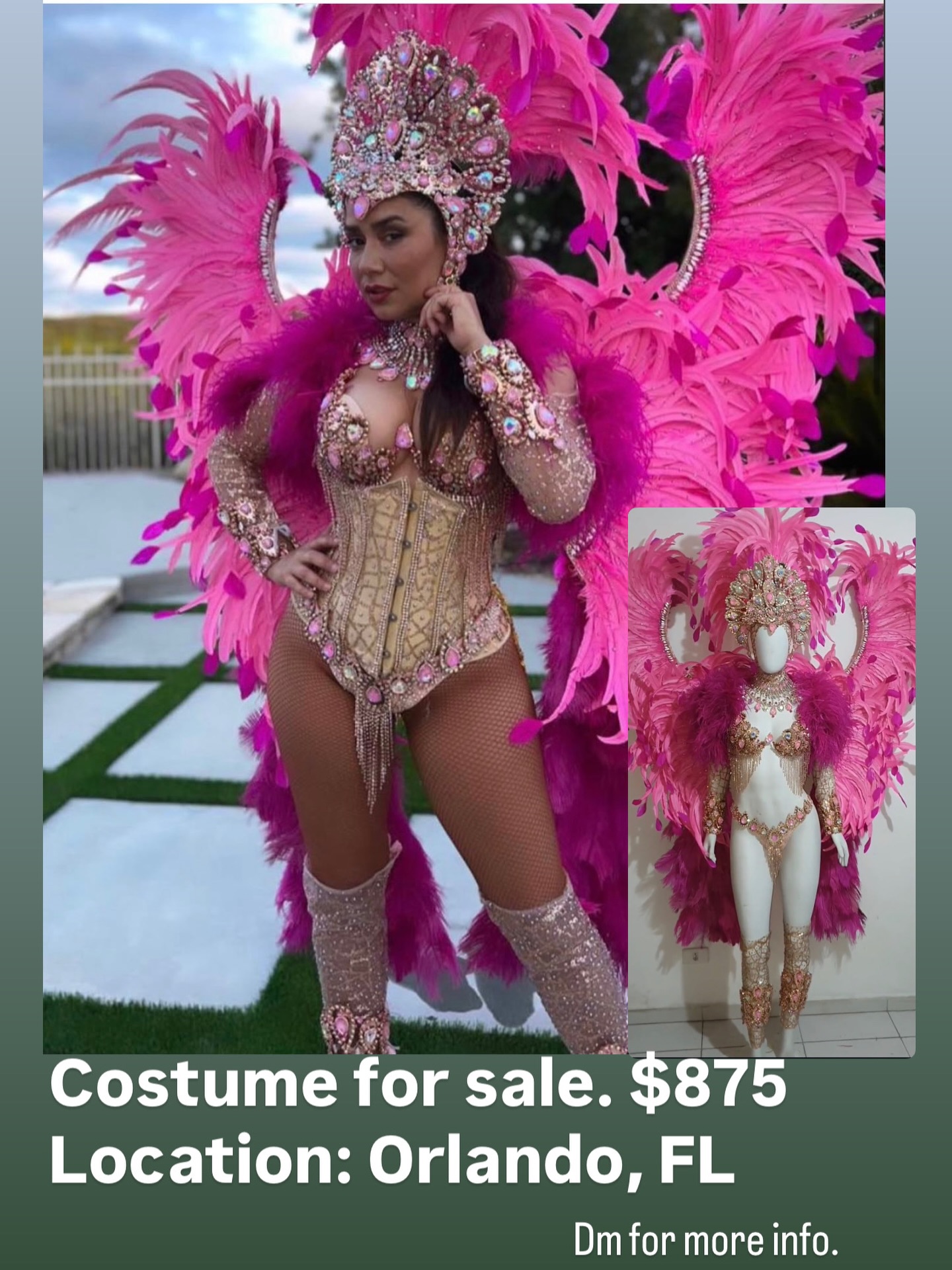 #sambacostume for sale. Dm for more info.
#sambadancer #orlando #dancer #carnaval