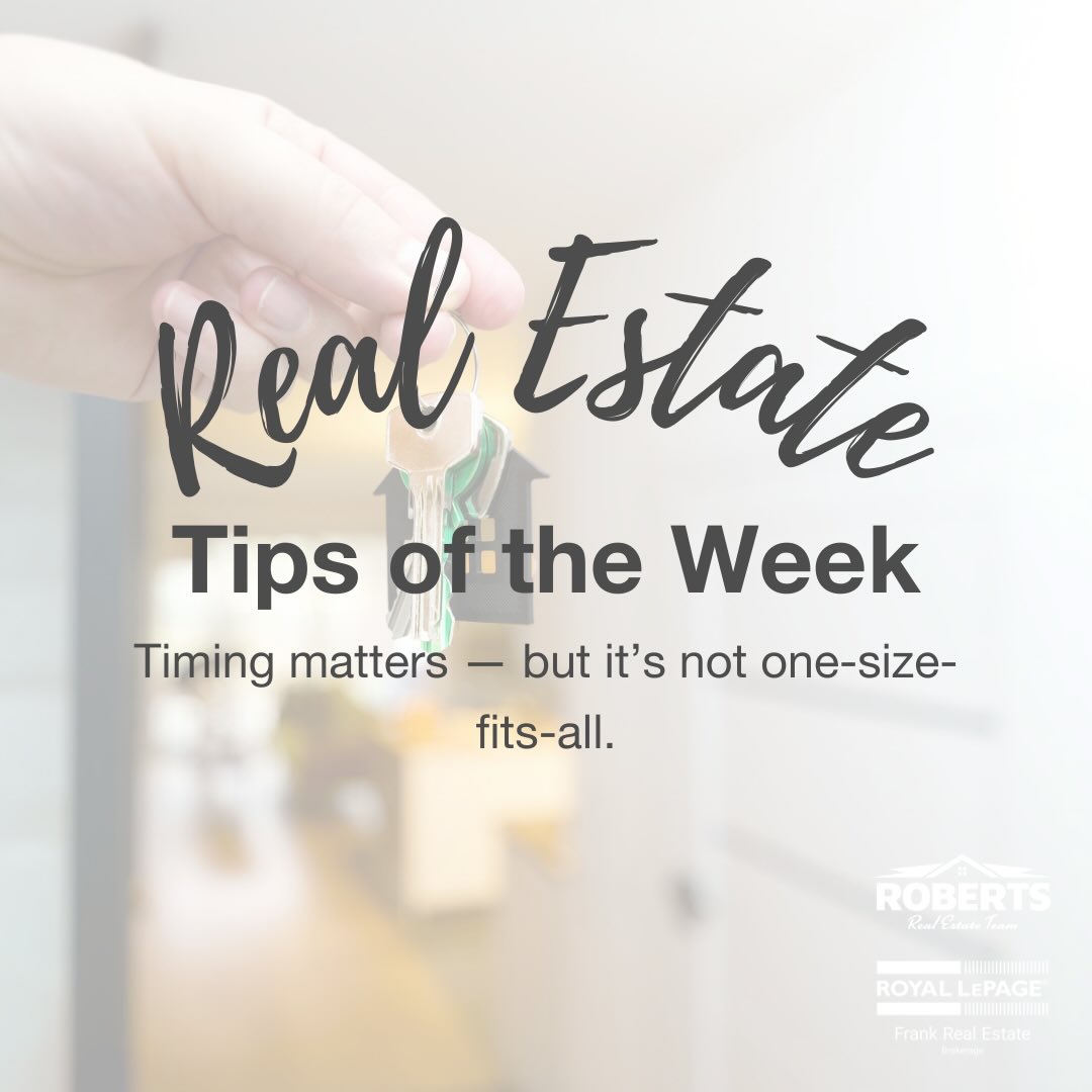 There’s no universal “perfect time” to move — but there is a right time for you. 🏡📊
Successful real estate decisions balance market conditions with personal goals. That’s why strategy, clarity, and expert guidance matter more than following trends.
At The Roberts Team, we help you understand your options so you can move forward with confidence — whenever the timing feels right.
📲 Curious about your next step? We’re here to help.
#TheRobertsTeam #RoyalLePageFrank #RealEstateAdvice #MarketInsights #HomeJourney