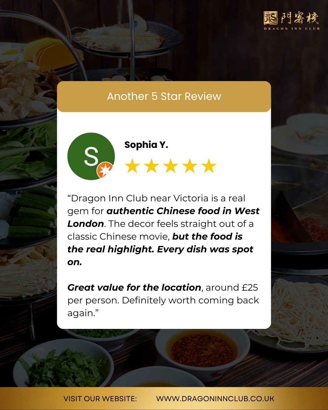 Our guests keep coming back for the warmth, flavour, and unforgettable hotpot experience. Thank you for dining with Dragon Inn.
#Dragoninclub #Sichuan #Sichuanhotpot #dimsum #london #pimilco #londonvictoria #buckinghampalace #chelsea #theatres