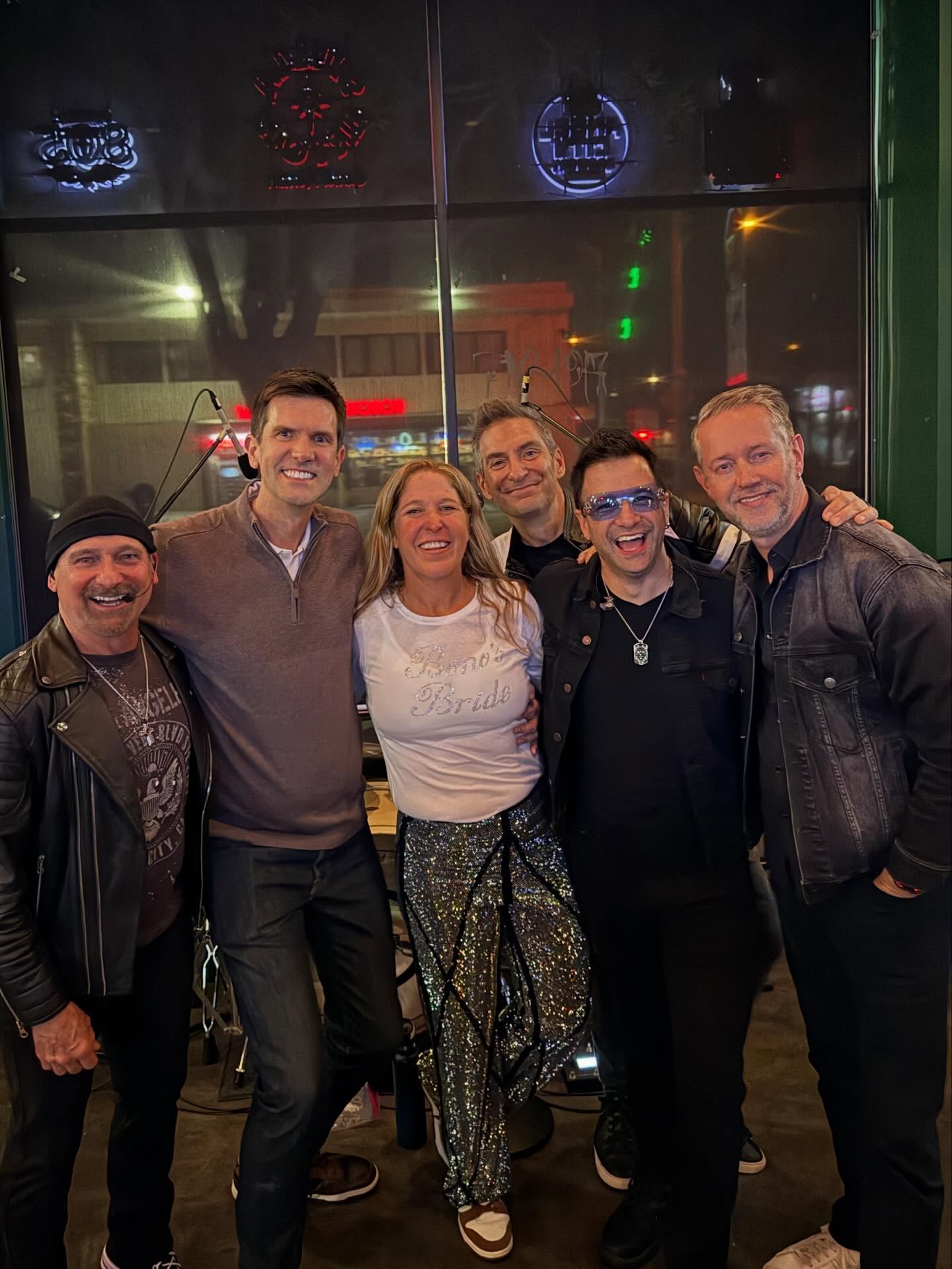 We performed at a private party in Santa Monica, California last weekend. It was Hally’s 50th birthday, and since she is a HUGE U2 fan, she wanted to throw a big 50th U2 party.
A few years back she got ‘married to (tribute) BONO’, and this weekend ‘Hally & (tribute) BONO renewed their vows’….🥰
Thank you Hally for making us part of your 50th birthday, we had a blast! 🙏🏼🤗😊
-
#u2 #u2tribute #u2tributeband #u2lavation #privateevent