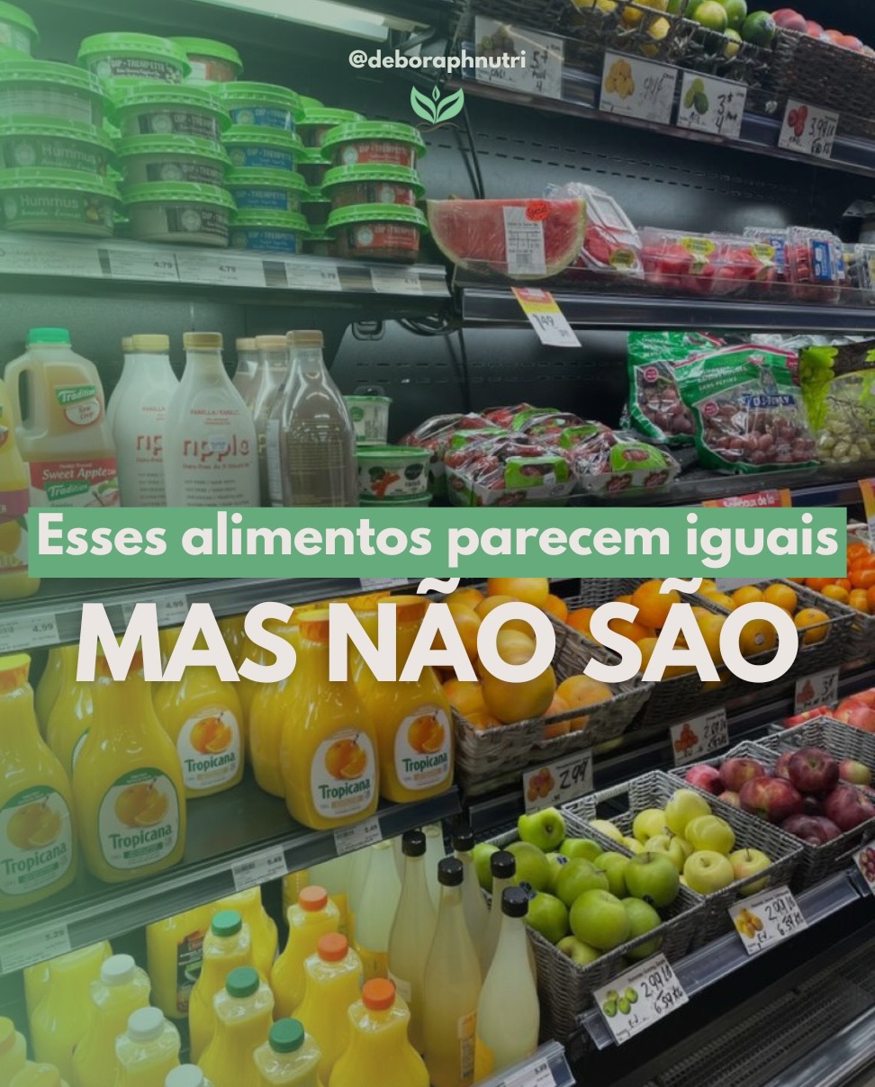Eles até parecem iguais… mas nutricionalmente não são 👀
Trocar sem olhar rótulo, ingredientes e forma de preparo pode mudar: calorias, carboidratos, proteínas, fibras e até o impacto no seu corpo.
Pequenos detalhes fazem muita diferença no resultado final da alimentação.
👉 Quer aprender a fazer escolhas mais inteligentes no dia a dia, sem terrorismo alimentar?
Salva esse post e me conta nos comentários: qual desses você achava que era igual? 💬✨
#nutricaoconsciente #leituraderotulos #escolhasinteligentes