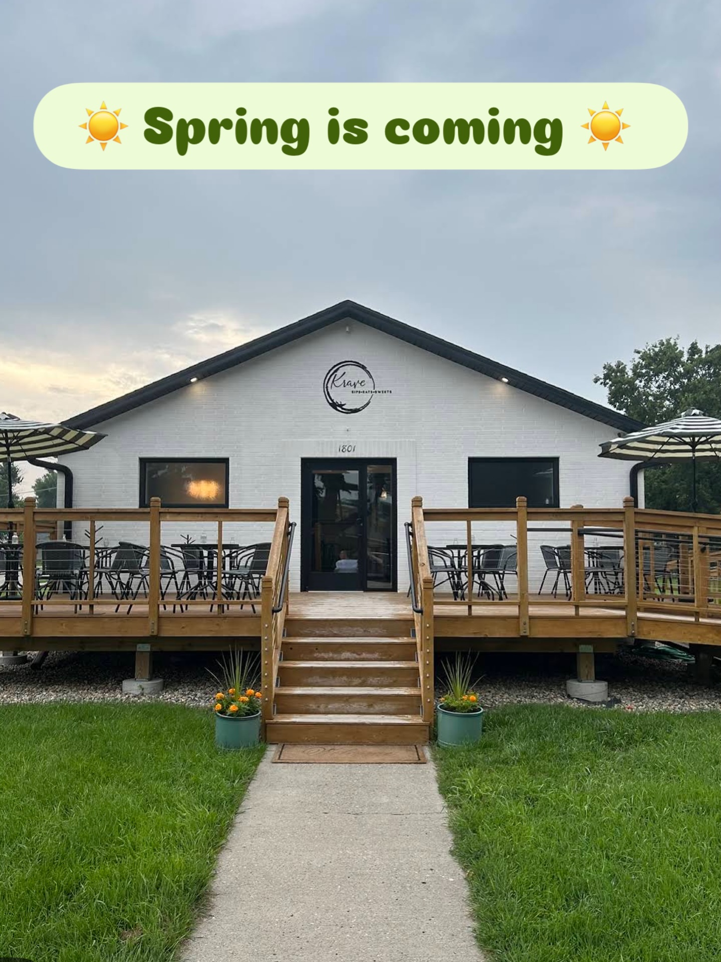 ❄️ Snowy Day at Krave ❄️
❤️ We had some truly brave souls stop by this morning, and we are so grateful for you! Your support means the world to us, and it warms our hearts that you love everything about Krave. 💚
❄️ For everyone’s safety, we will be closed for the rest of today. The weather is expected to clear by tonight, and we’ll be ready to welcome you back tomorrow morning (Thursday) at 7:00 AM with all your favorite sips, eats, and sweets—fresh, beautiful, and delicious as always.
☕️ Stay cozy, stay safe, and we can’t wait to see you tomorrow ✨
#WeLoveKrave #KraveCafe #AberdeenSD #SmallBusinessLove #CoffeeAndCrepes