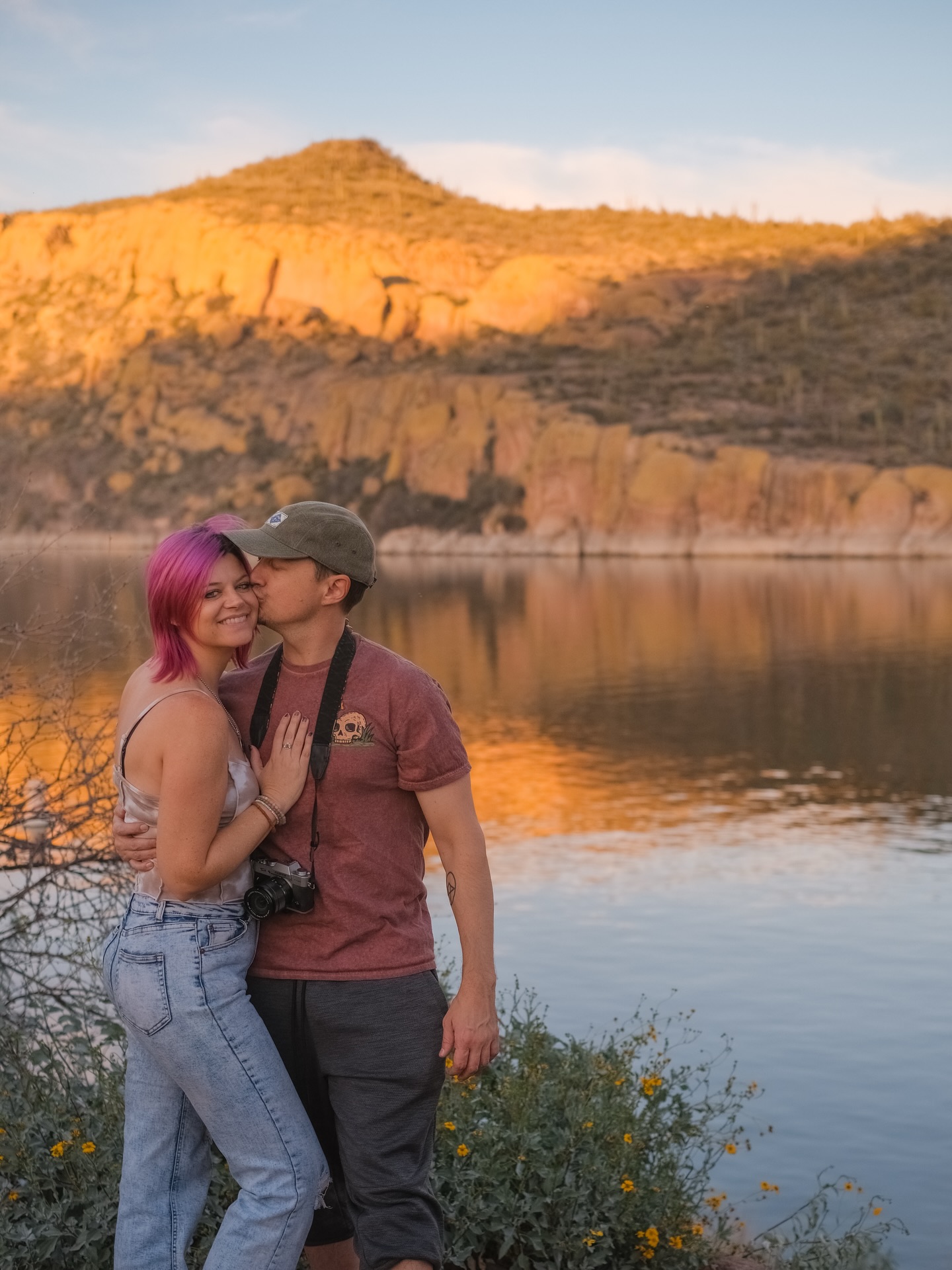 Valentineโs Day and Arizonaโs Birthday are the same day. Normally I donโt have a cutie human to love on so I have just focused on my love for Arizona. This year I get to geek out on my love for both! ๐ค๐๏ธ
Here are a few photos from our camping trip last Saturday. We got to camp right along the water with wildflowers. Itโs amazing being with someone who gets giddy over nature and skies with me.
Love this man with my whole soul. Grateful every second of life that I get to love him & be loved by him. ๐ฅน๐
Happy Valentines Day!!
More photos to come from this trip. ๐