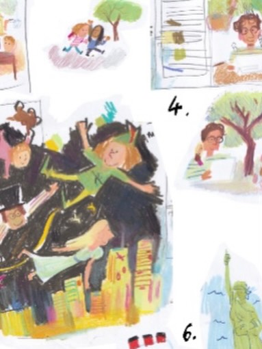 Quelle joie de recevoir les premières recherches d’un album à paraître cet automne ! Il s’agit de l’appel à projets autour de la correspondance lancé il y a un bon moment… « Des deux côtés de l’océan » écrit par @madelineetsiunjour et illustré par @chaaaar.lotte met en scène les échanges épistolaires d’un père et sa fille, l’un à New York et l’autre en France. Bientôt plus d’informations… #letageredubas #correspondance #madelineroth #charlottepirotais #albumjeunesse