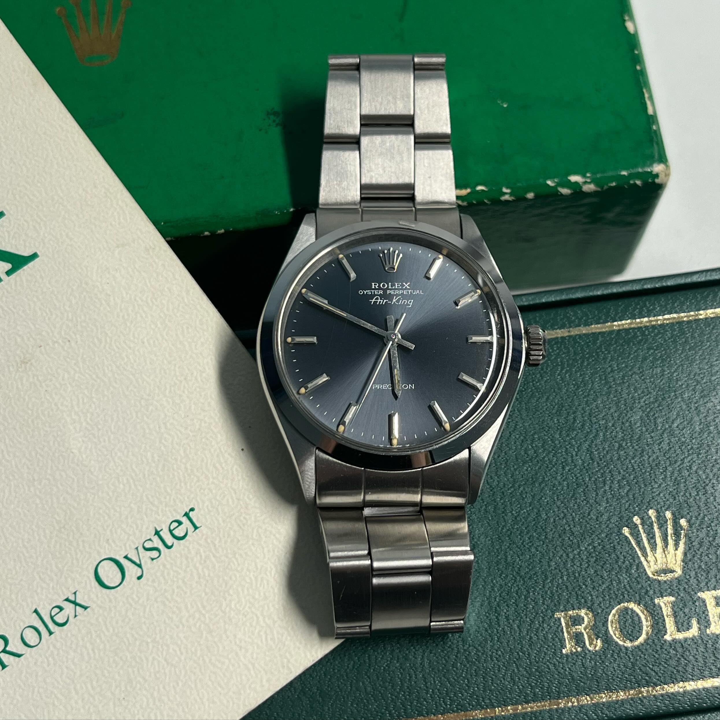 For Sale Rolex Air-King 5500 1972 very clean example 34mm box and original guarantee paper £3200