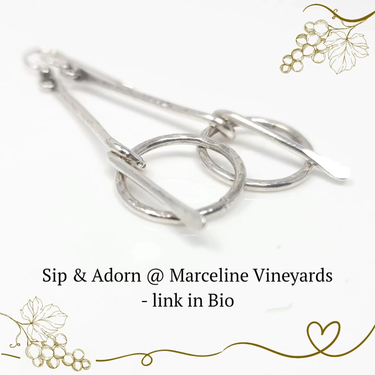 I'm so excited to bring this hands-on earring class to Marceline Vineyards on August 6th!
After winning top honors at Under The Oaks in Corolla,NC last month, I can honestly say: Nothing beats seeing others create something beautiful with their own hands.
🍷 Wine, silver, and creativity - come join me!
🎟 $60, includes all tools and materials
🔗 Save your seat: https://forms.gle/DTkU4HgTvQrvnraX6
#InsideMyLocket #Handmadeisbetter #JewelryClass #VAWineCountry
#Marceline